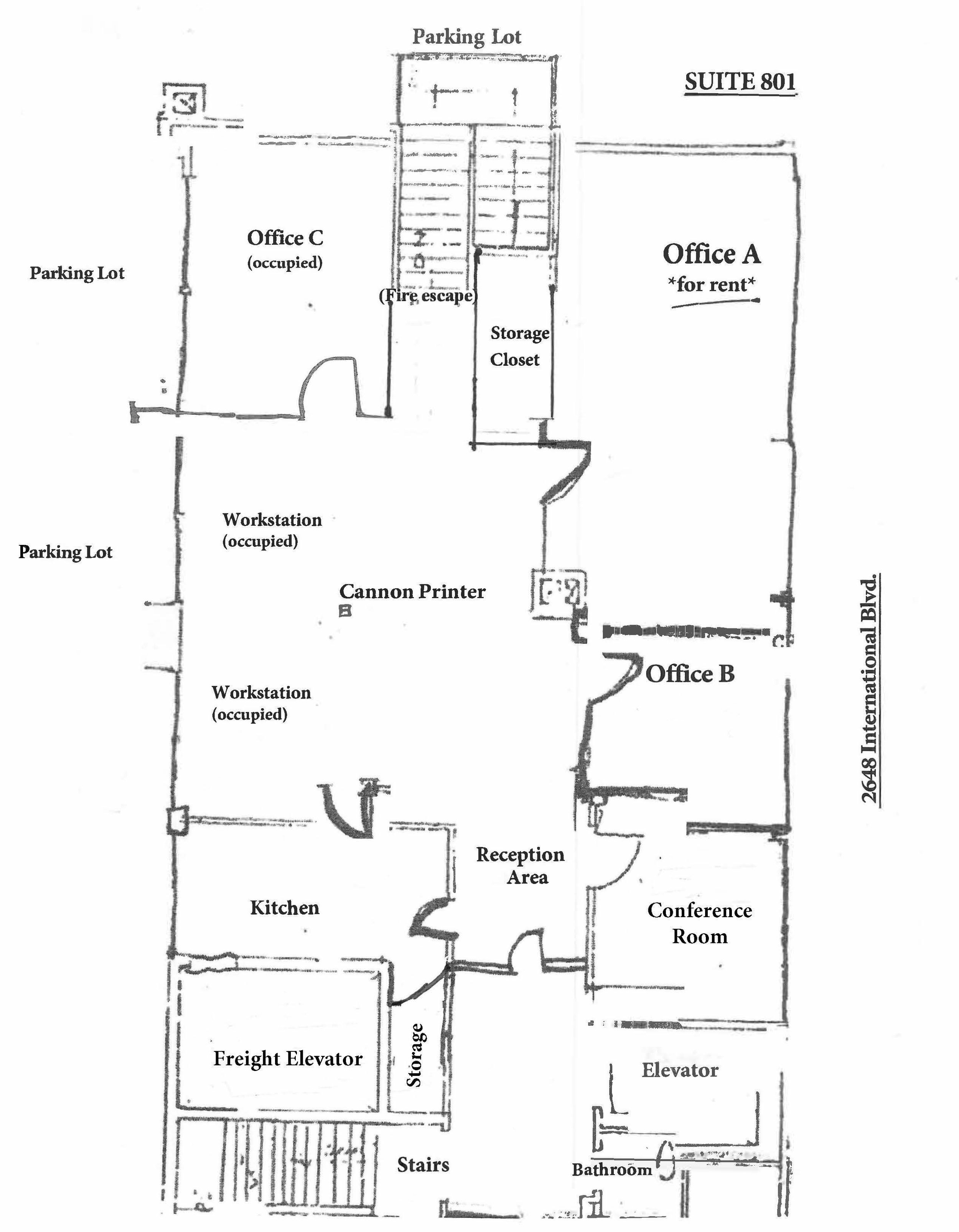 Suite 801 Floor plan