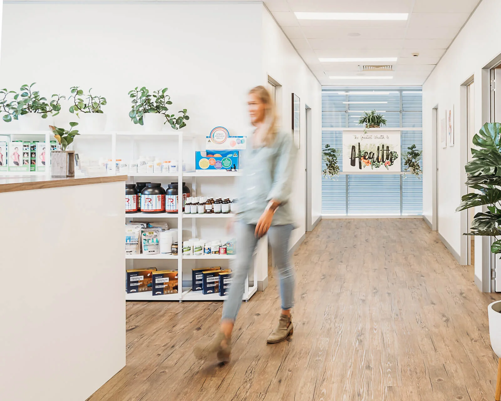 Light filled, clean and safe chiropractic clinic Brisbane