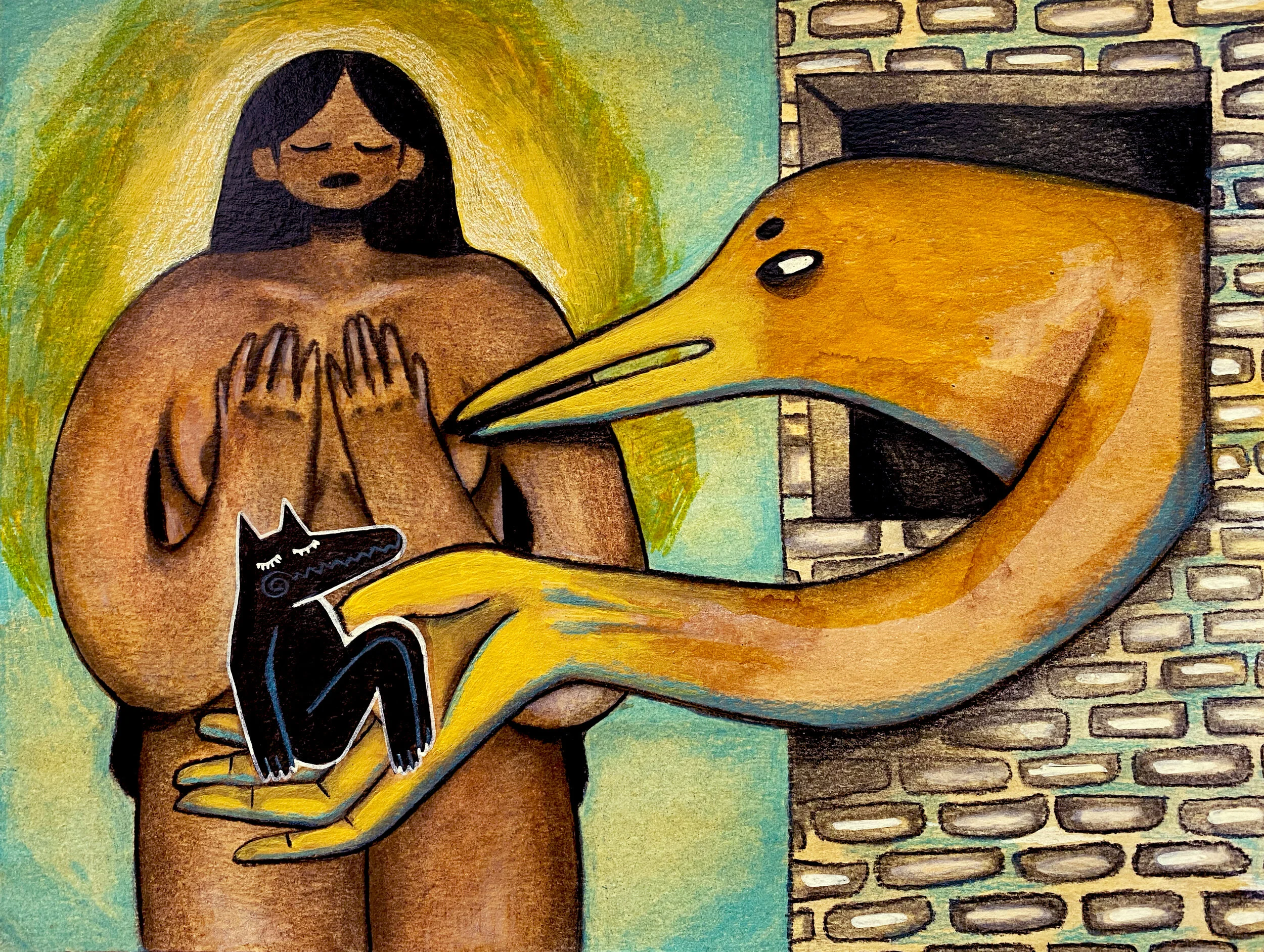 DESIRE | acrylic ink & colored pencil