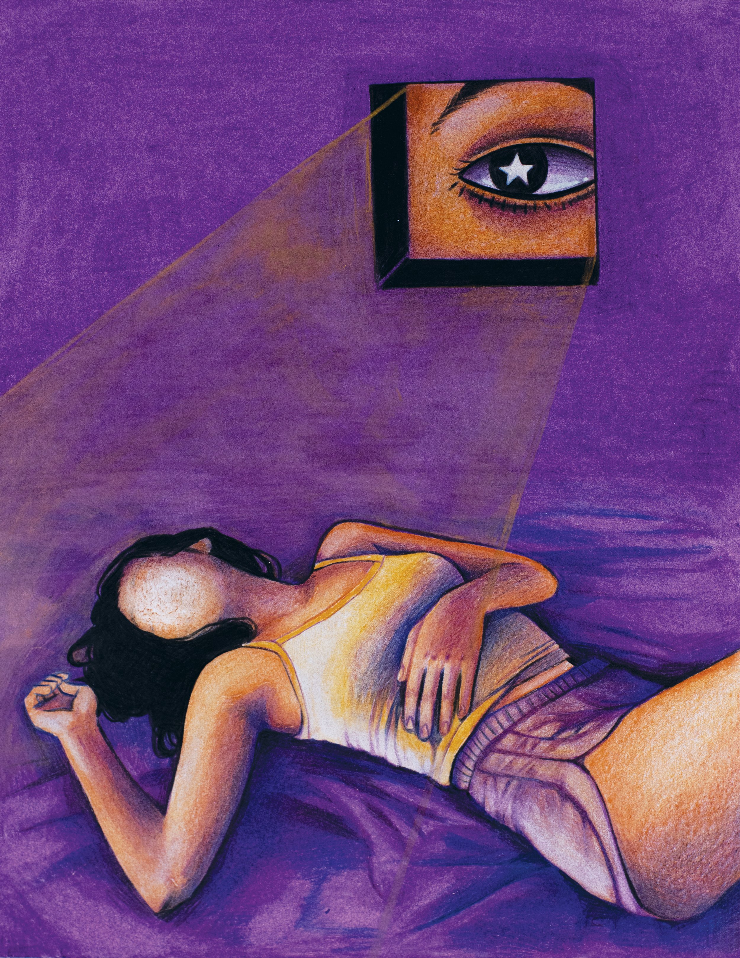 "Memory," colored pencil on paper, 8.5"x11"