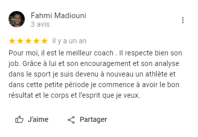 Avis 6 - Coach sportif privé pour Montréal