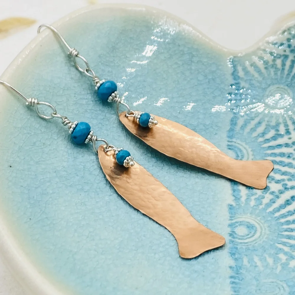 fish lure earrings JR Jerk Bait Adorable and fun fishing lure earrings Hook NOT included for safety purposes Handmade Fishing Lure Earrings: Green