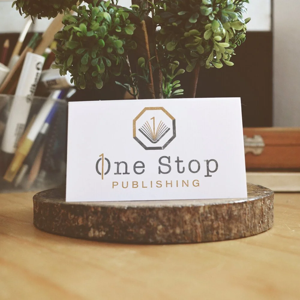 Logo Design. One Stop Publishing. Book publisher. Book design. Publishing. Authors.