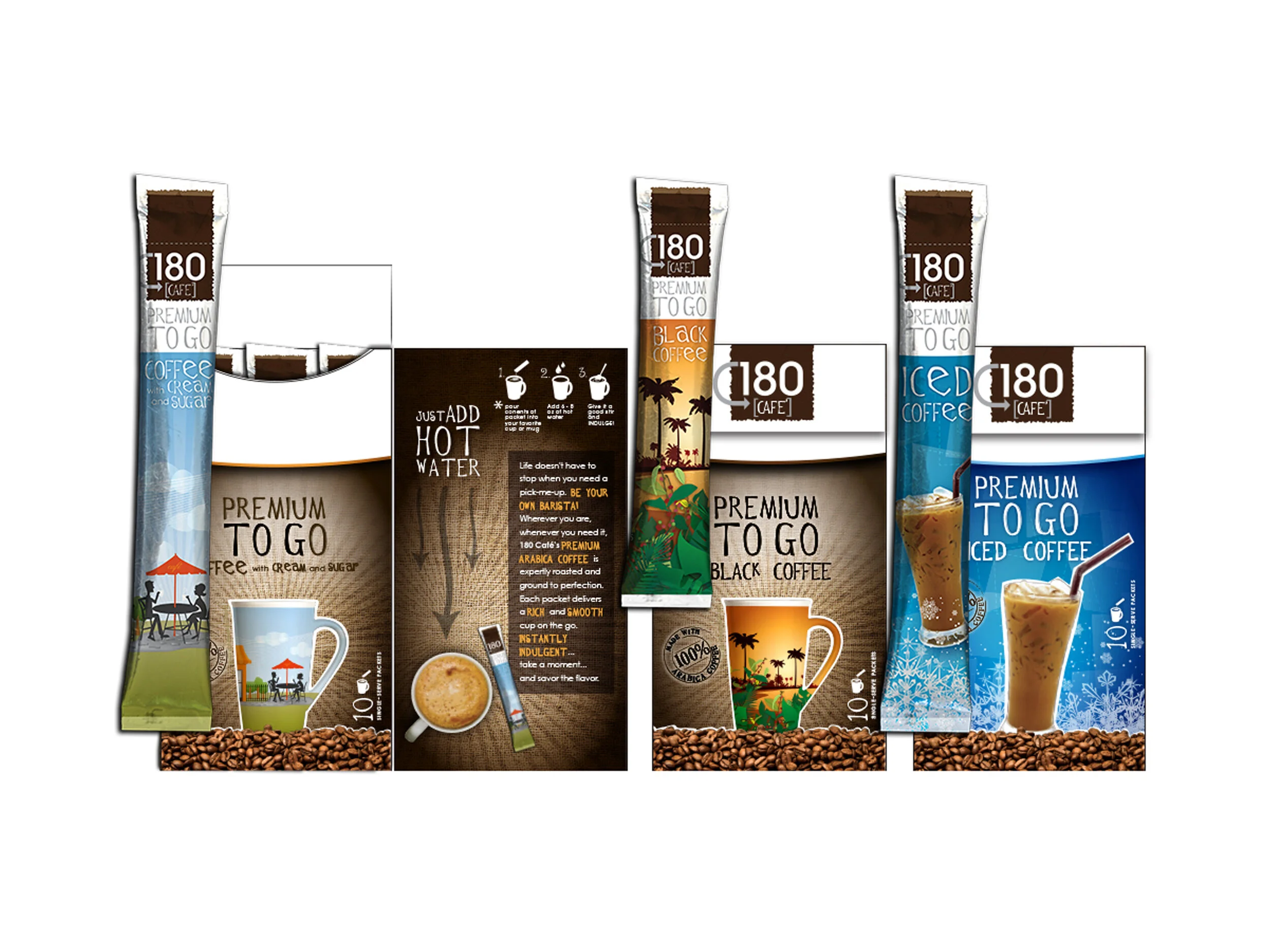 180 Snacks Inc - Coffee Packaging  Design