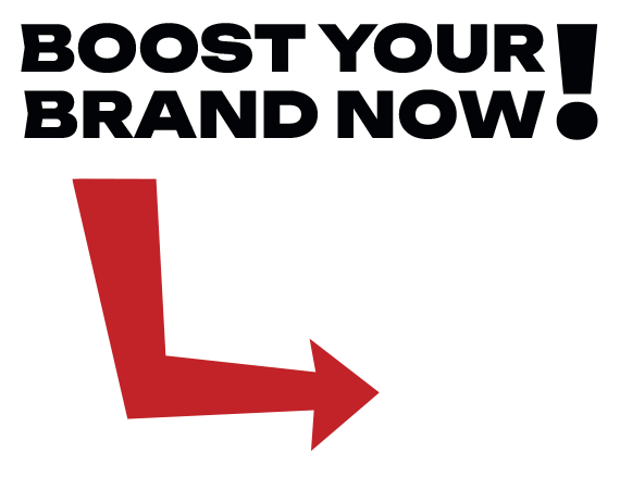 Custom typographic design call-to-action for premium graphic design and corporate identity services.