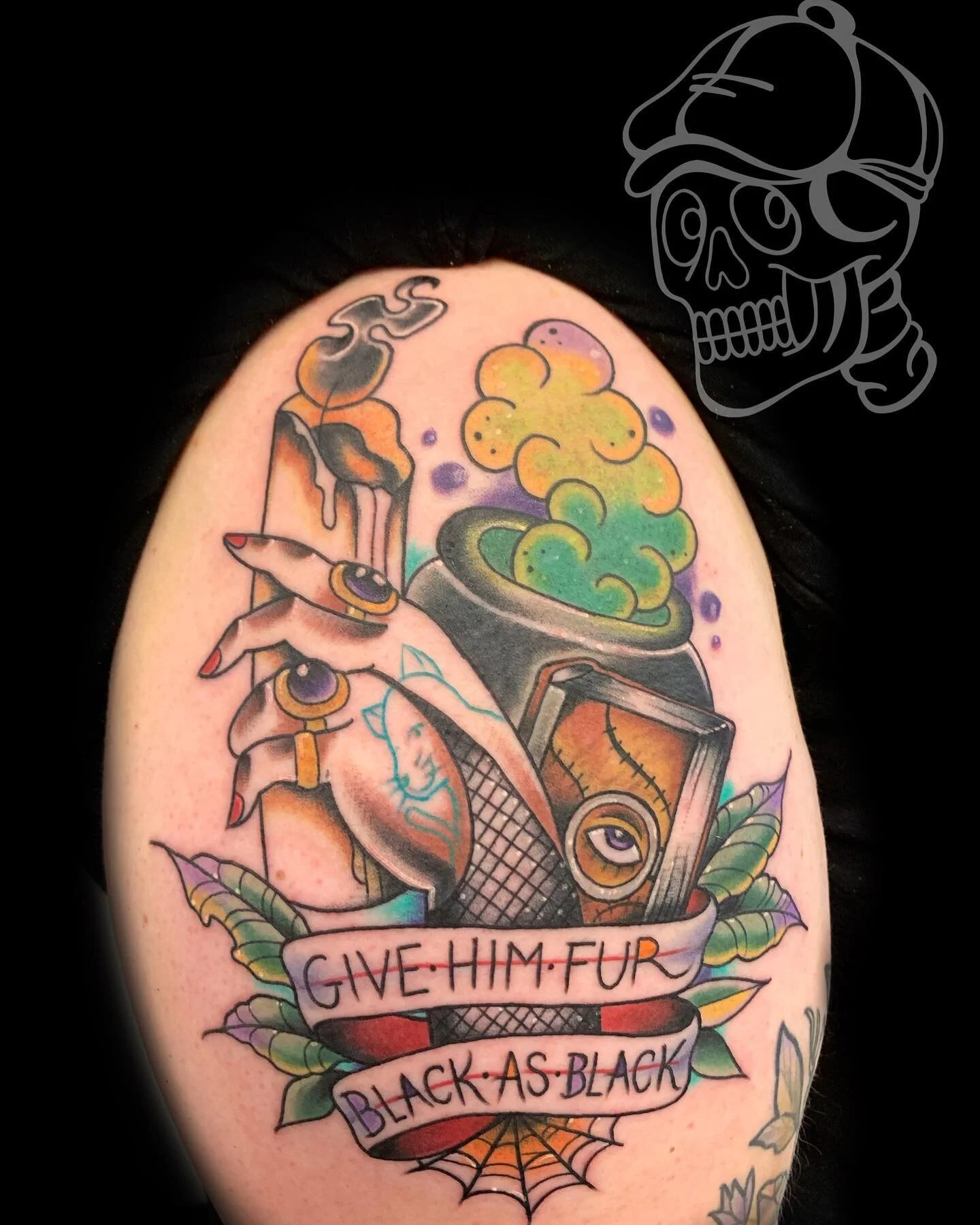 Hocus pocus tsttoo for @taylorstein818 thank you. Halloween flash coming soon. #bsetzlertattoo #tattoo #tattoos #art #drawing #ink #inked #cttattooer #cttattoos #color #colortattoos #halloween #hocuspocus #halloweentattoo #hocuspocustattoo  @theedget