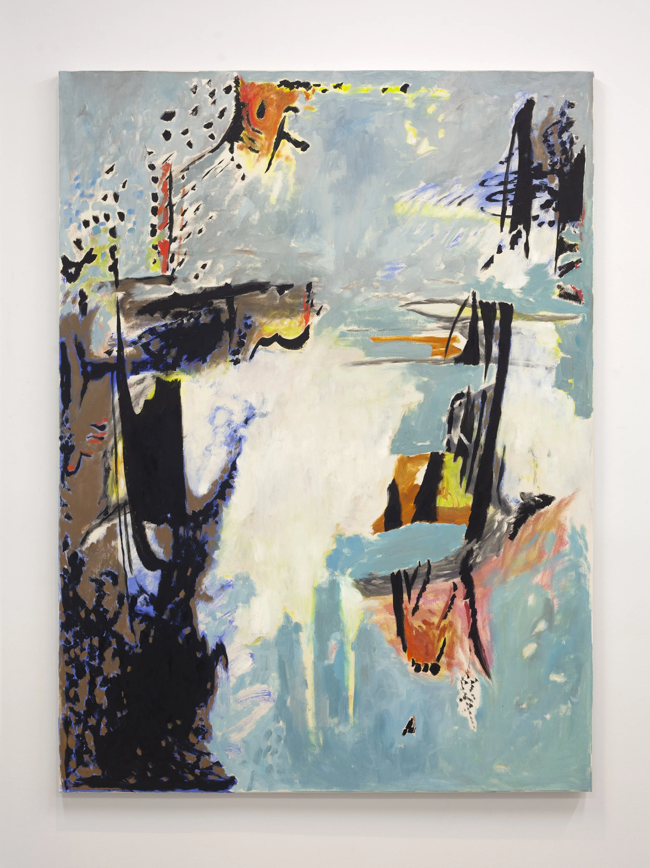 Fragments of an ongoing soundtrack, 2023. Oil on canvas, 152 x 112cm.