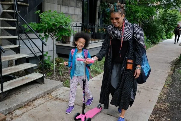 Staceyann Chin and her daughter Zuri,  from Mothering in the Movement. Photo by Laurie Townshend, OYA Media Group. 