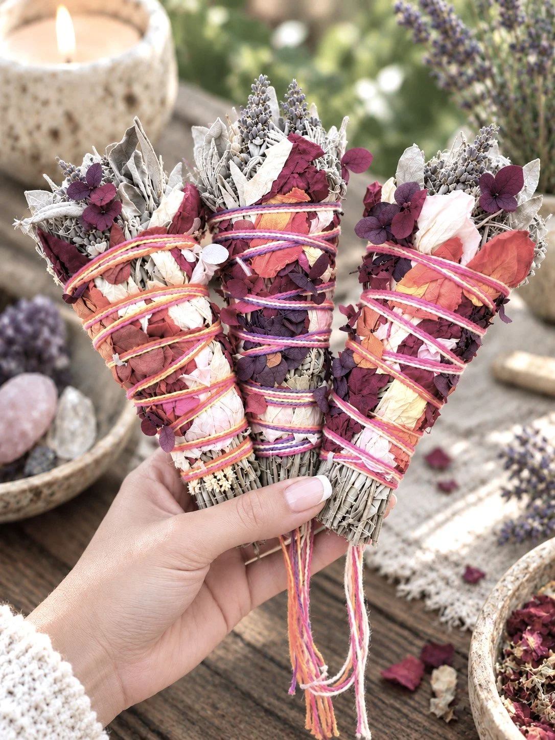 Celebration & Gratitude - Cone Shape Smudge Wand
