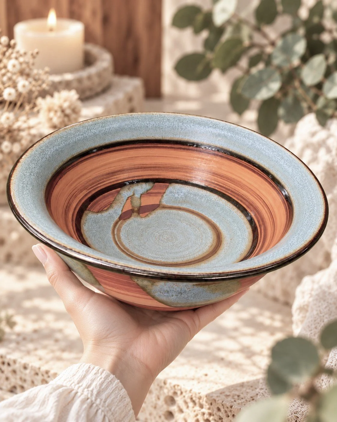 Terracotta  Artisan Clay-Fired Offering & Ritual Smudge Bowl