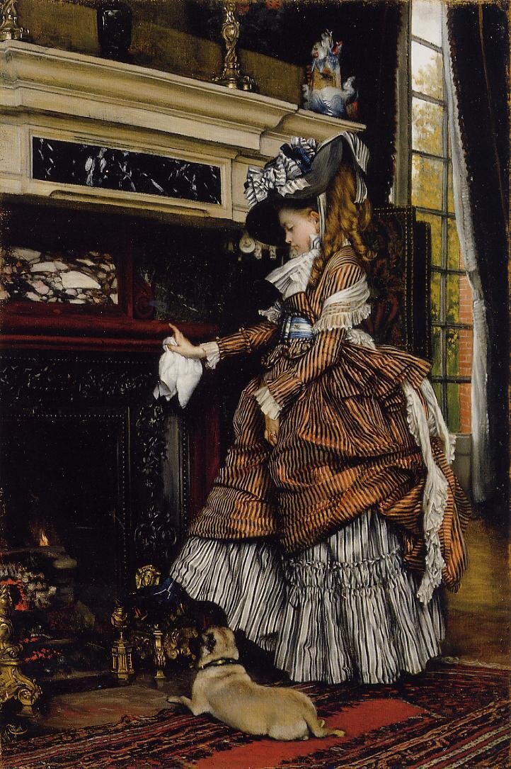 James Tissot - The Fireplace, c. 1869