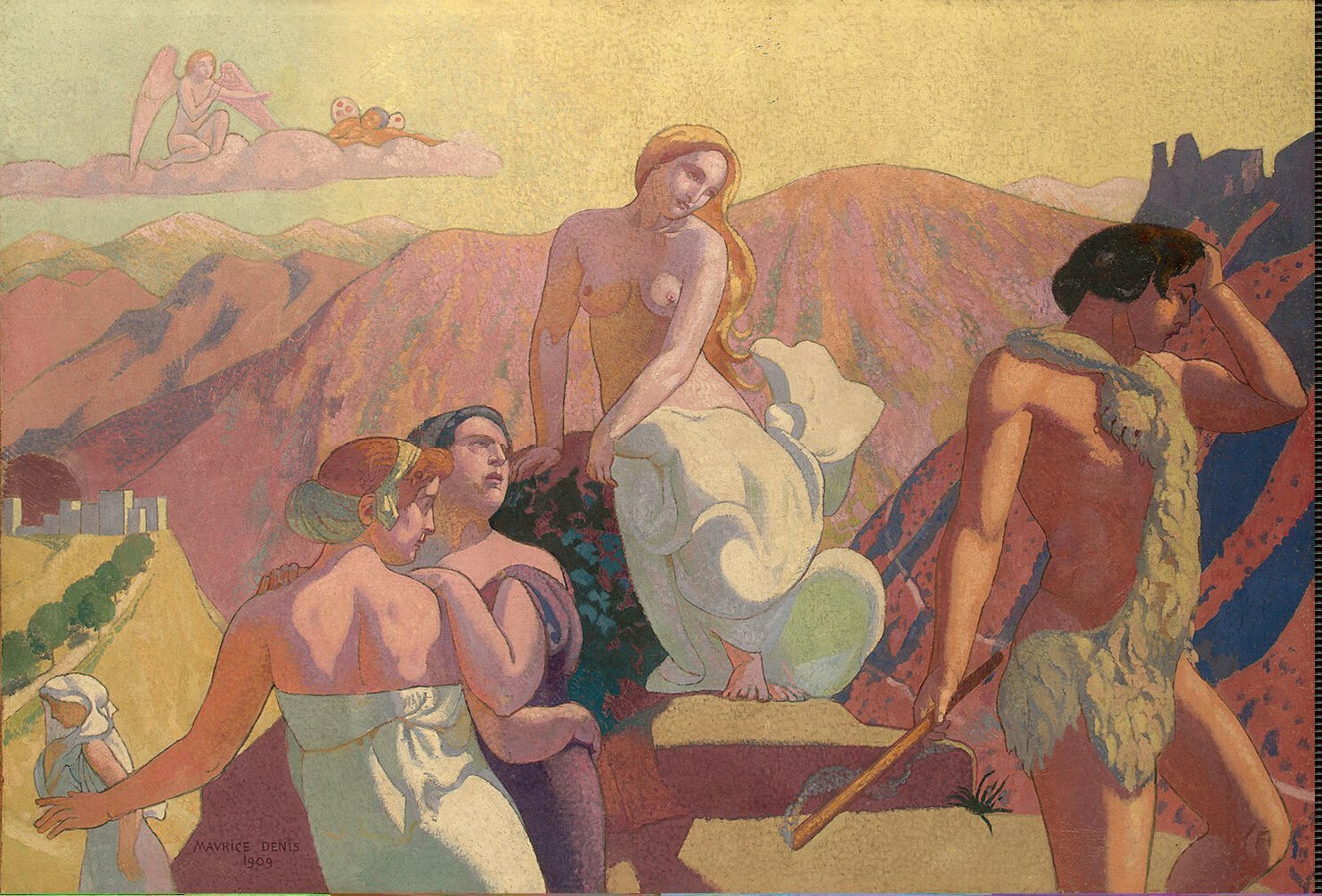 Panel 6 Psyche's kin bid her farewell on a mountain top, 1908