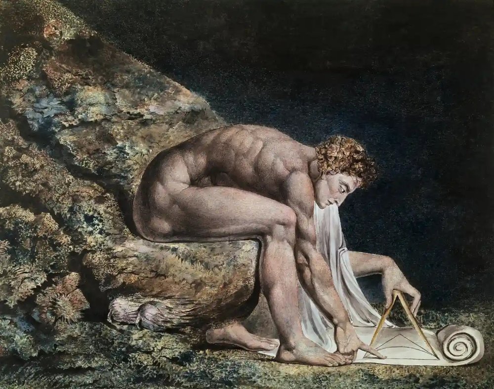 Newton by William Blake, 1795