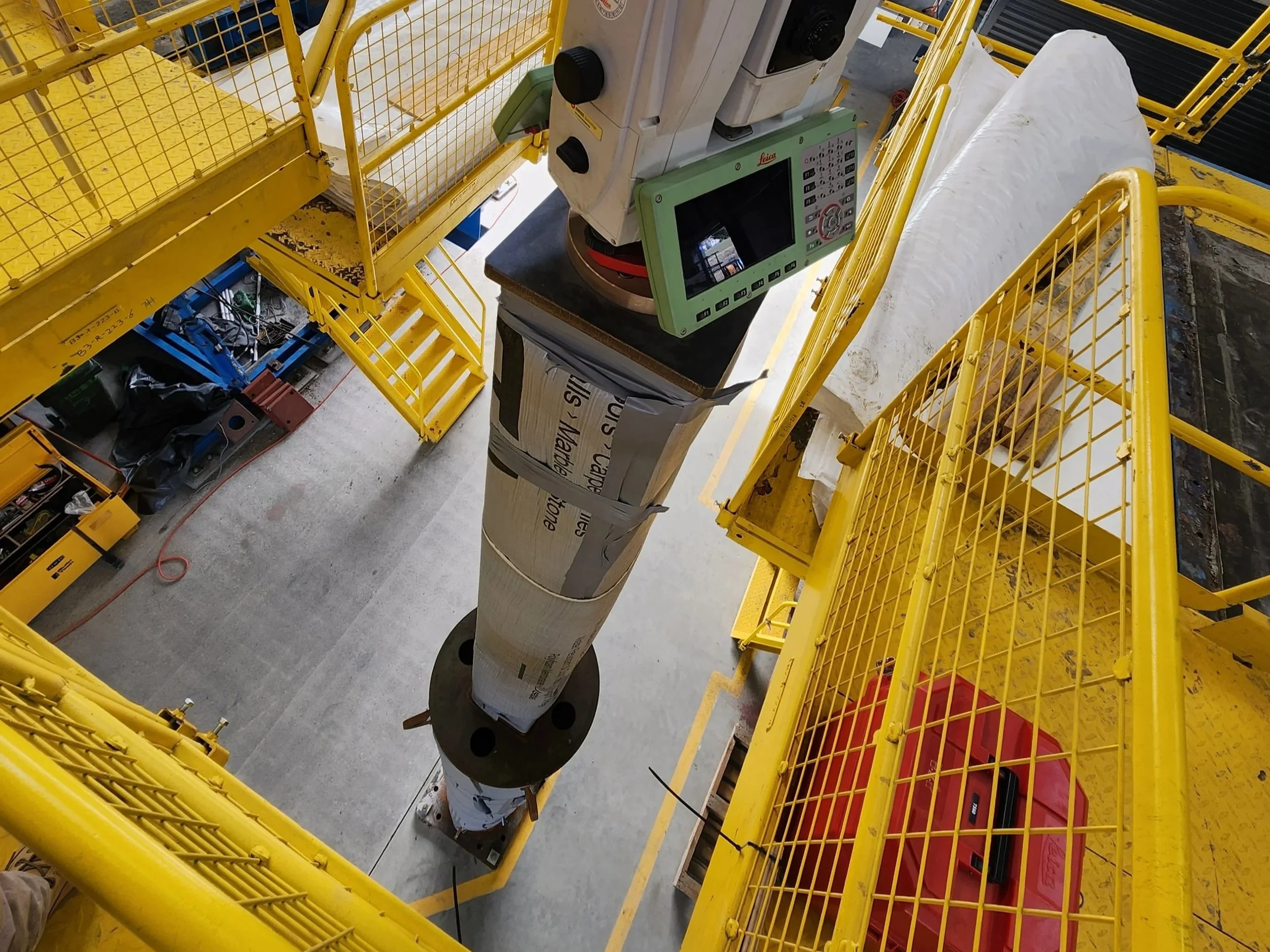 Bridge Segment Survey Tower - In order to meet strict lateral movement of sensitive survey equipment within a bridge segment casting shed, Ignite designed a 6m water-filled and insulated steel tower that controlled the thermal movement of the structu