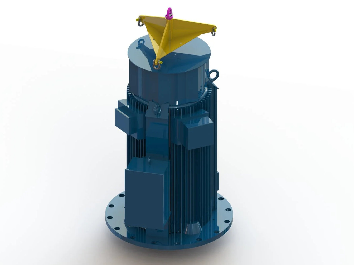 Dry Well Motor Lifting Frame - Ignite designed a custom tri-arm lifting device to allow the handling of multiple 6t motors within a dry well of the wastewater treatment plant. Equipment was designed to ensure compliance with AS4991.