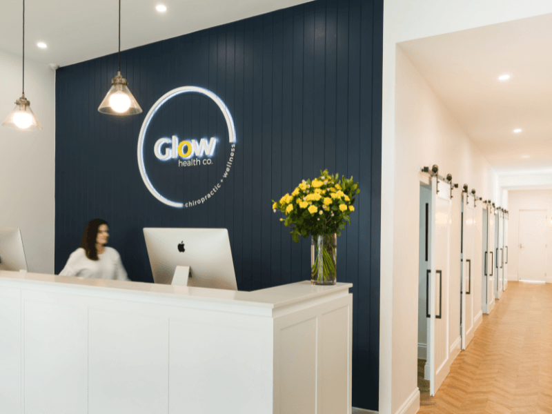 Reception area of Glow Health Co Ascot
