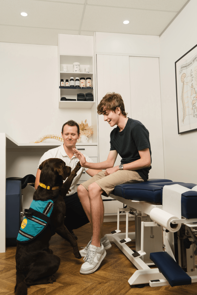 Theunis Nieuwoudt and client at Glow Health Co Ascot Clinic