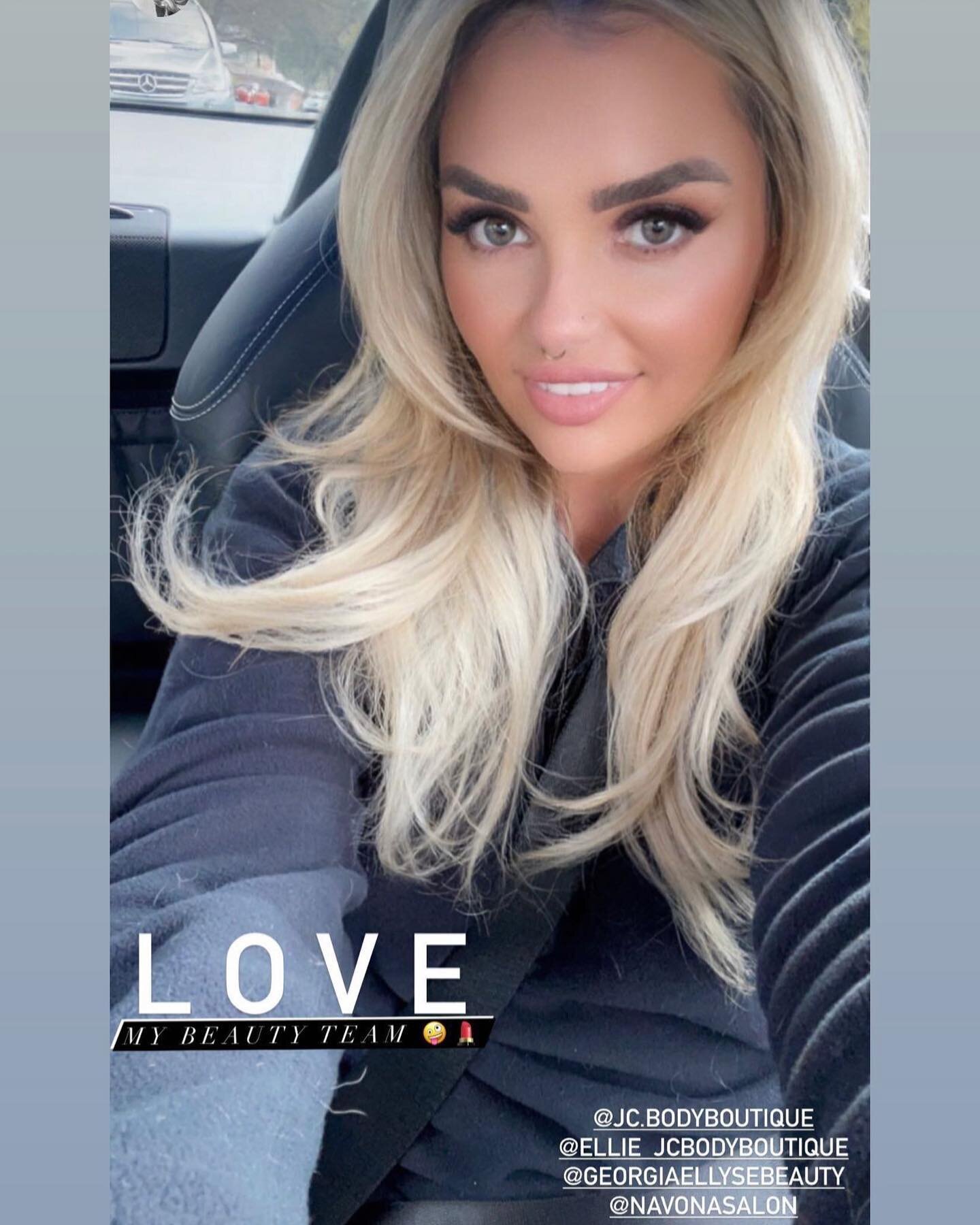 Love a client car selfie, hair extensions and color created by Rocco. #blondehair #hairexstensions #ashblonde #ashblondebalayage