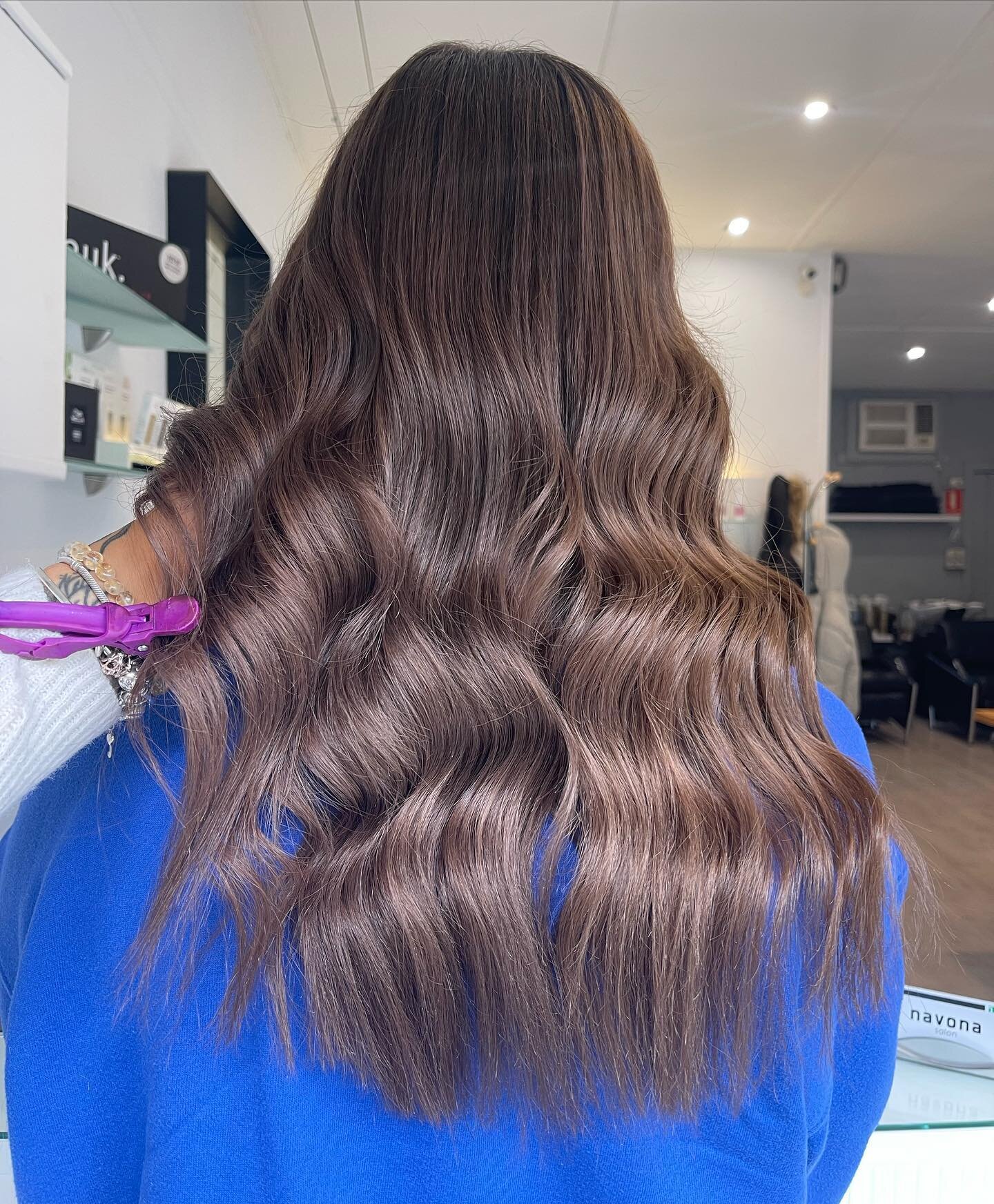 Darcy creating this subtle highlights on beautiful brown hair.  #wella #wellahair #wellaprofessional #wellacolor