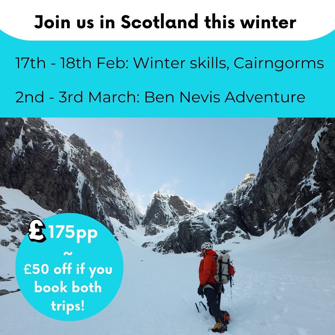 Up for a winter adventure? 🥾❄️🗻

We are taking bookings for our winter trips in Scotland. A great chance to get outside and have an adventure in the Scottish mountains 😍 

Swipe to find out how easy it is to get to Scotland for the weekend and whe