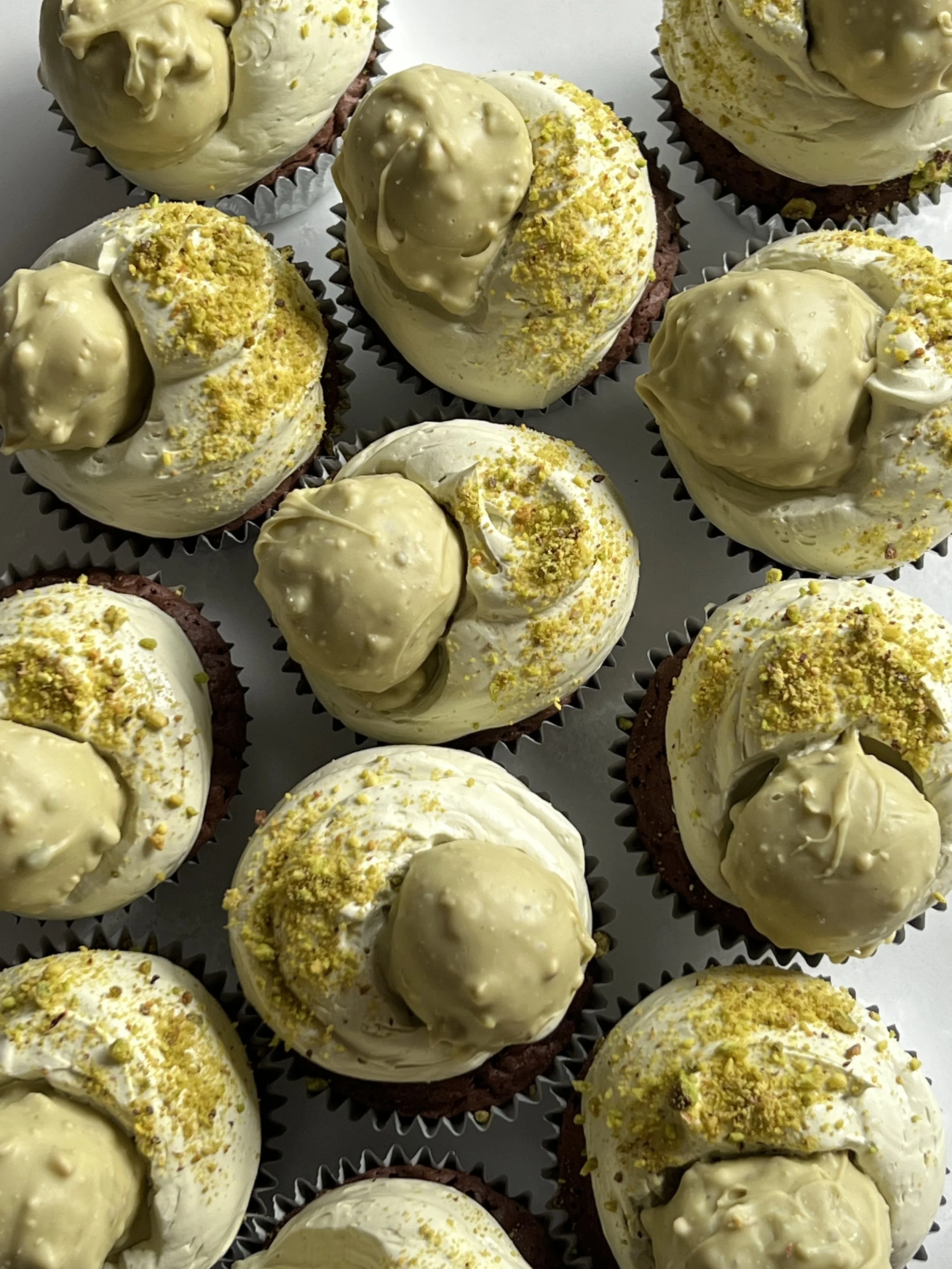 Chocolate Pistachio Cupcakes
