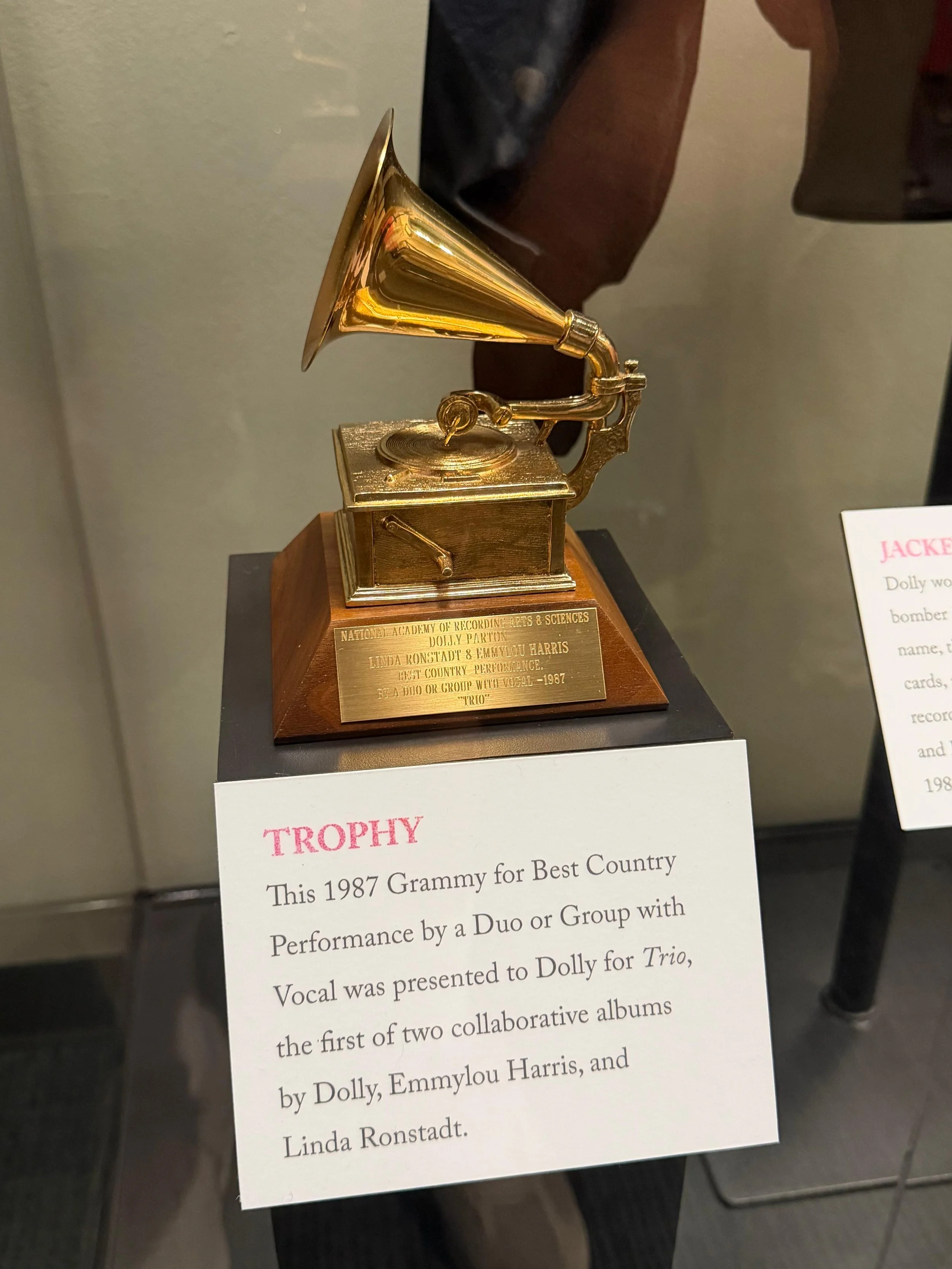 Dolly Parton Grammy.JPG