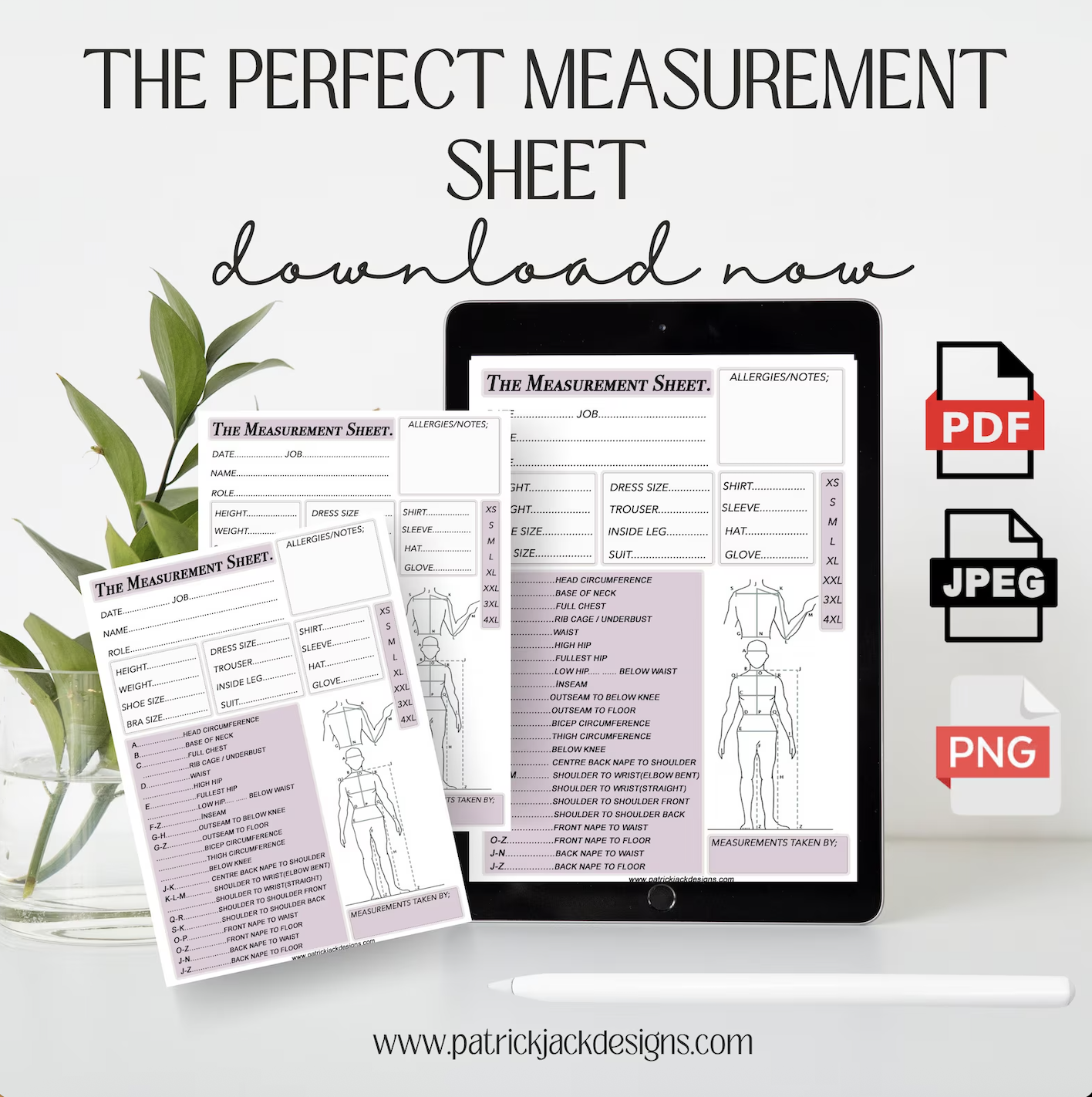 Download The Perfect Measurement sheet on Patrick Jack.png