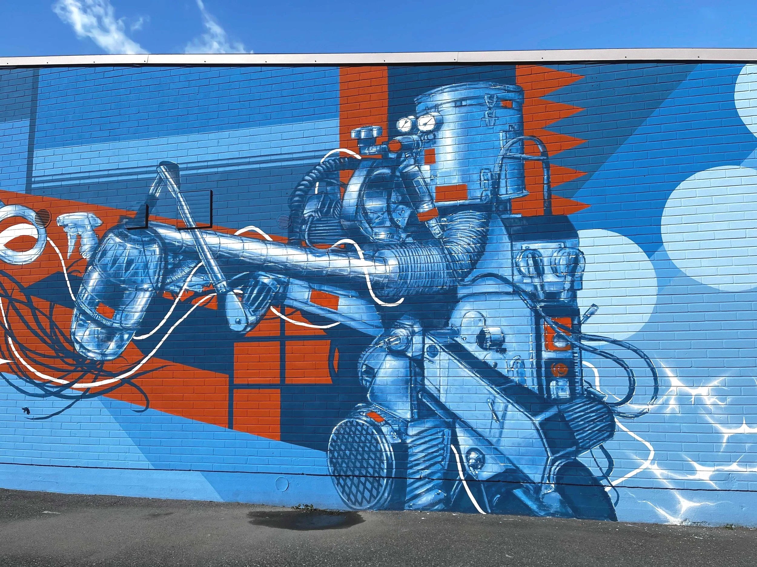 Amis goes street art! Muraali Loimaalla, maalattu kesällä 2025, taiteilijana Jesse Pasanen.