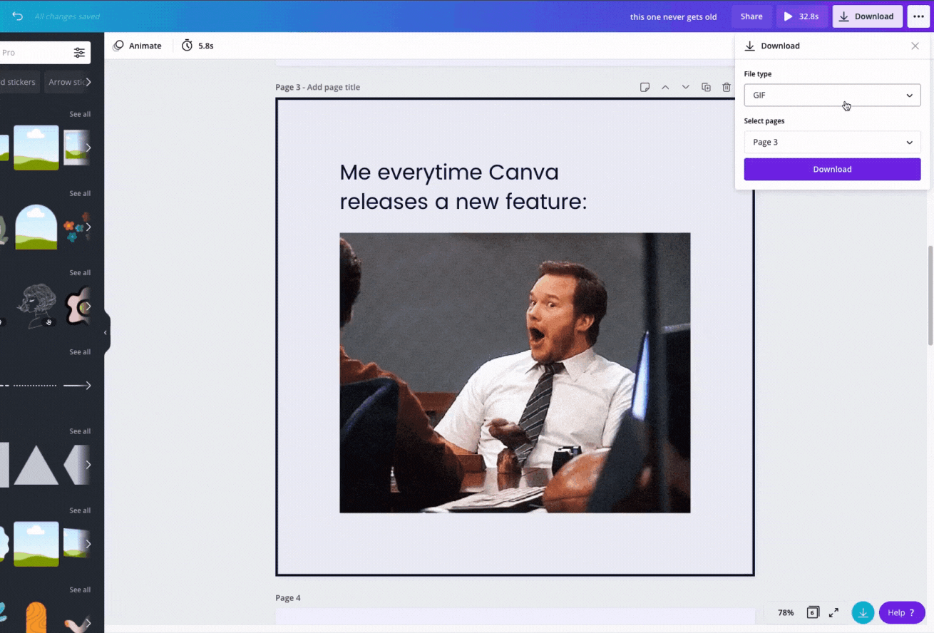 Do GIFs work in canvas?