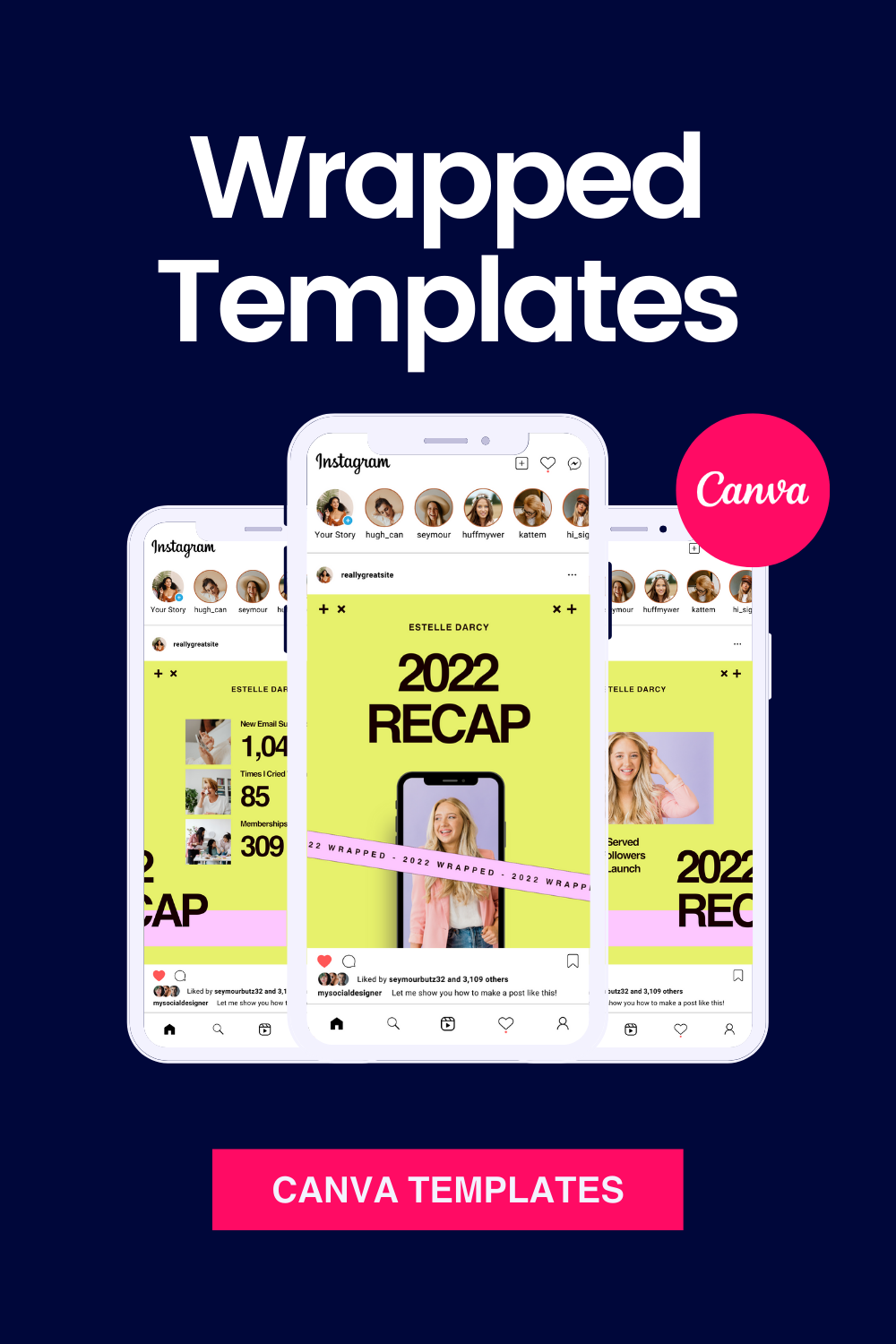 2022 Wrapped Templates for Canva — Canva Templates for Entrepreneurs