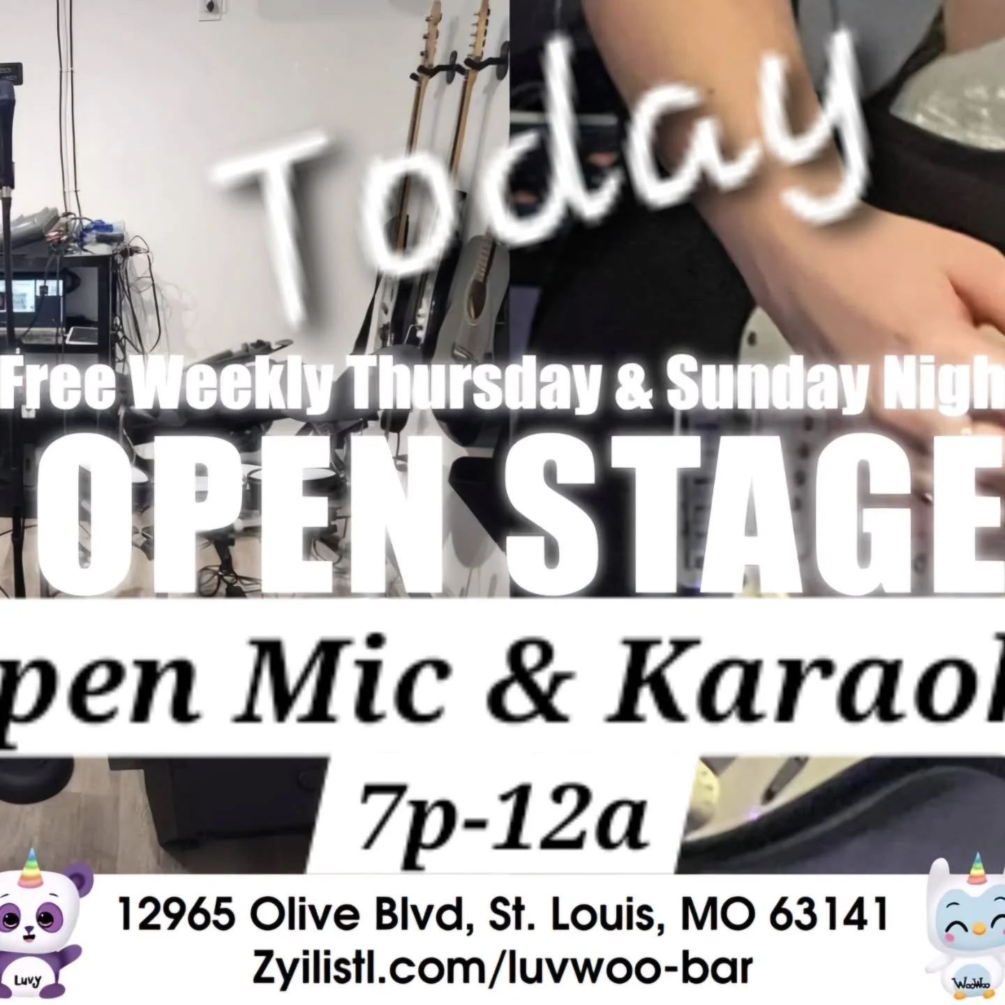 Happy Thursday! Today at Luvwoo Bar we have Relationship/Divorce Support Group 515p-6p and Open Stage (Karaoke & Open Mic Mix) 7p-12a. All acts and types welcome, to include originals! All gear and instruments on site! All Free Events, no RSVP ne