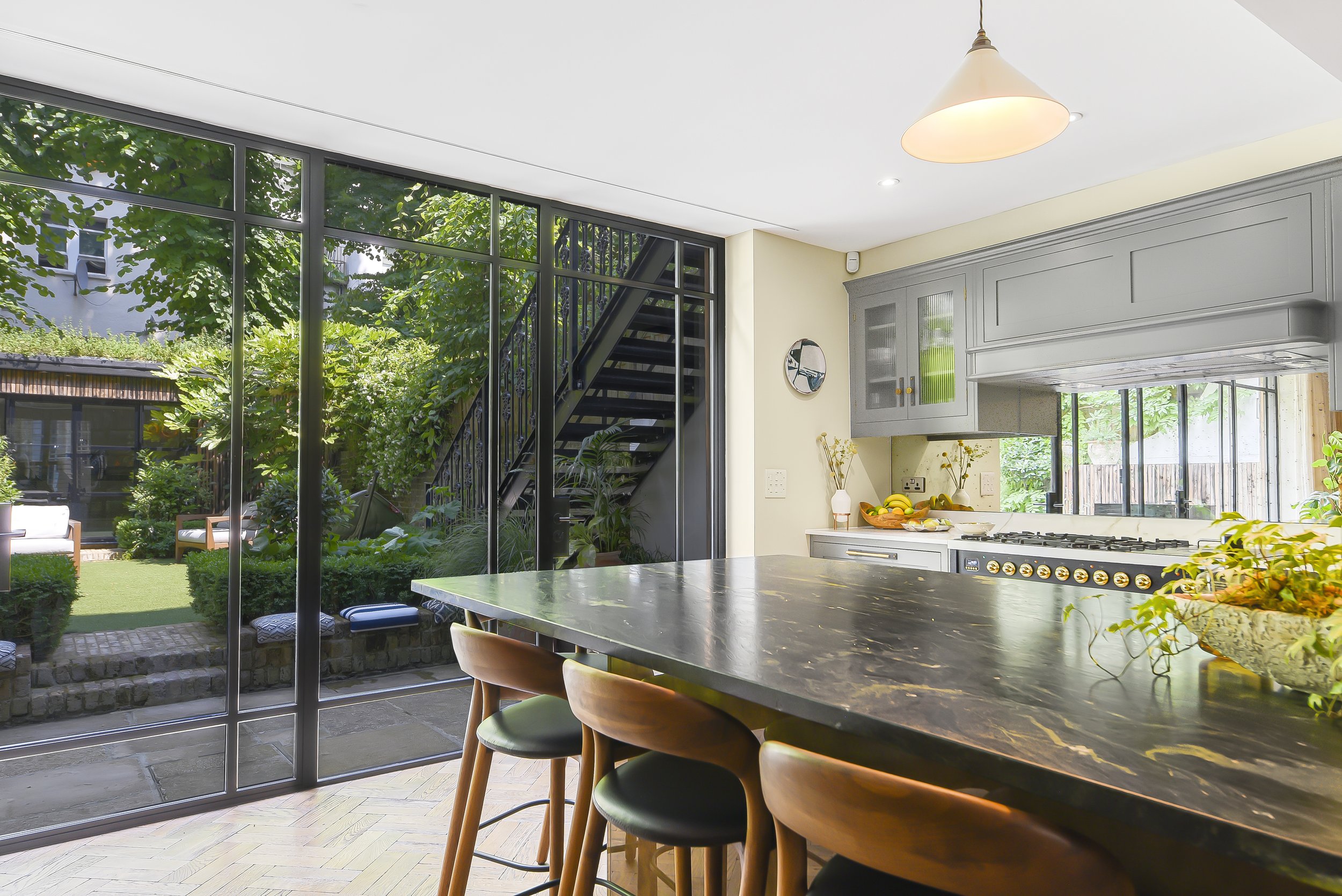 holland park extension interior design and architect crittall doors landscape design