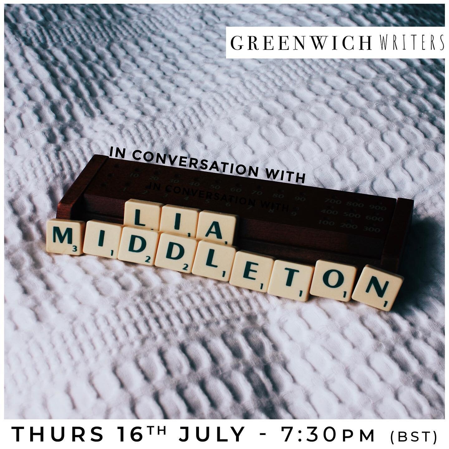 This coming Thursday I&rsquo;m doing an online event with the @greenwichwriters. I&rsquo;ll be chatting through, and answering questions about, my journey to becoming a published author, from my writing process, querying agents, going on submission a