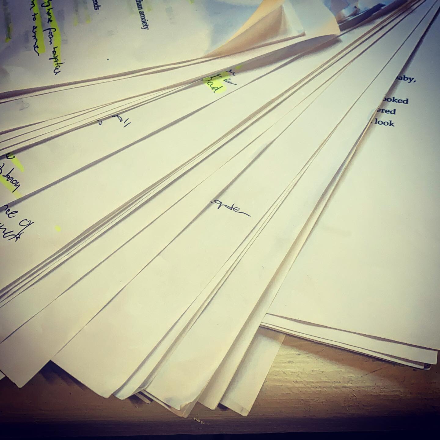 These are all of the notes on edits since the very first draft. 41 PAGES of notes on what to edit and how, chapter my chapter. I did 3 drafts of my book before I queried agents. Then 2 more edits with my agent, so I got my deal on draft 5. And this i