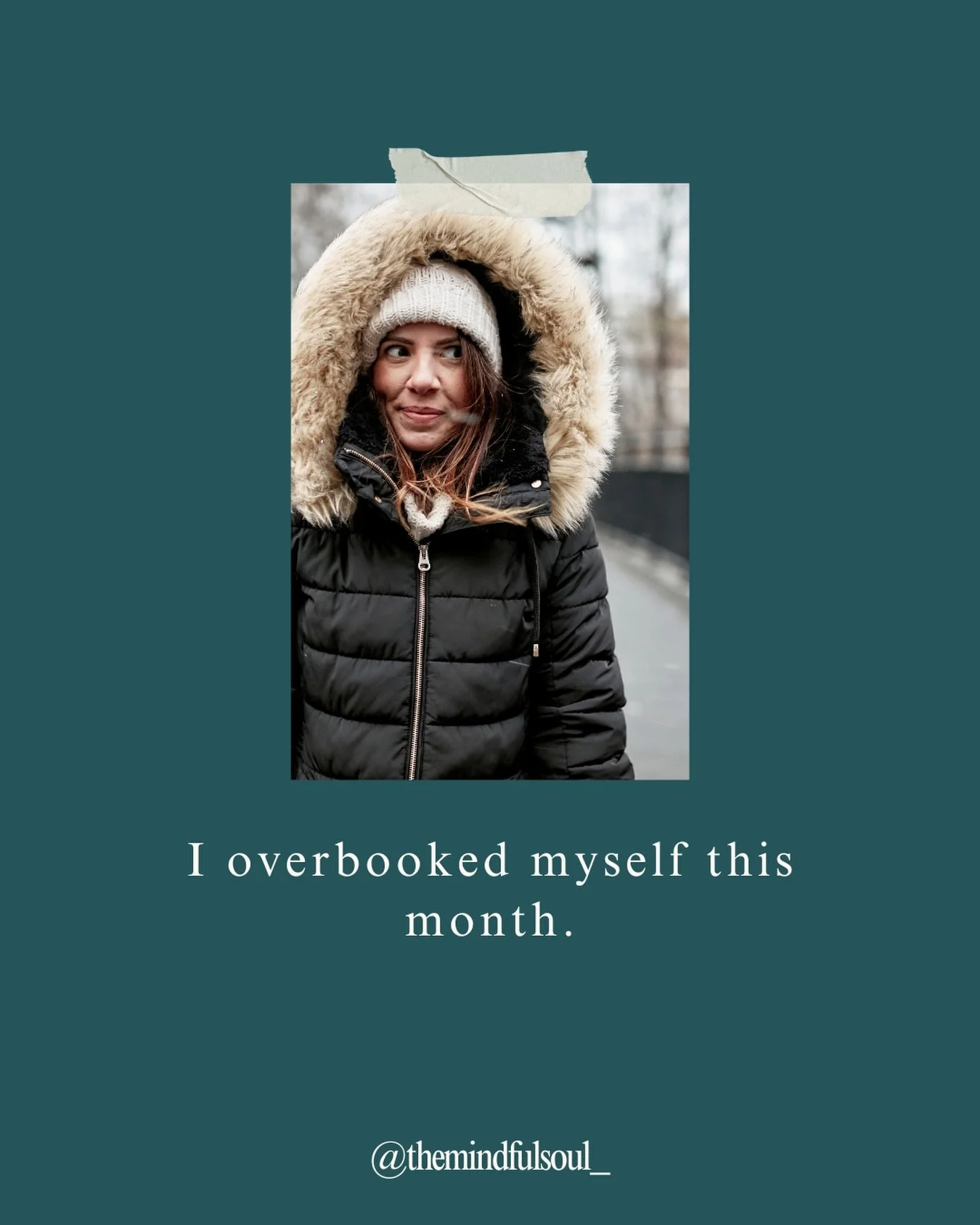 I overbooked myself this month. 🤨

If I&rsquo;m completely honest&hellip;
this month I got excited and booked in WAY too many social plans.

And then my nervous system tapped out.

I&rsquo;ve cancelled some.
With others, I haven&rsquo;t said outrigh