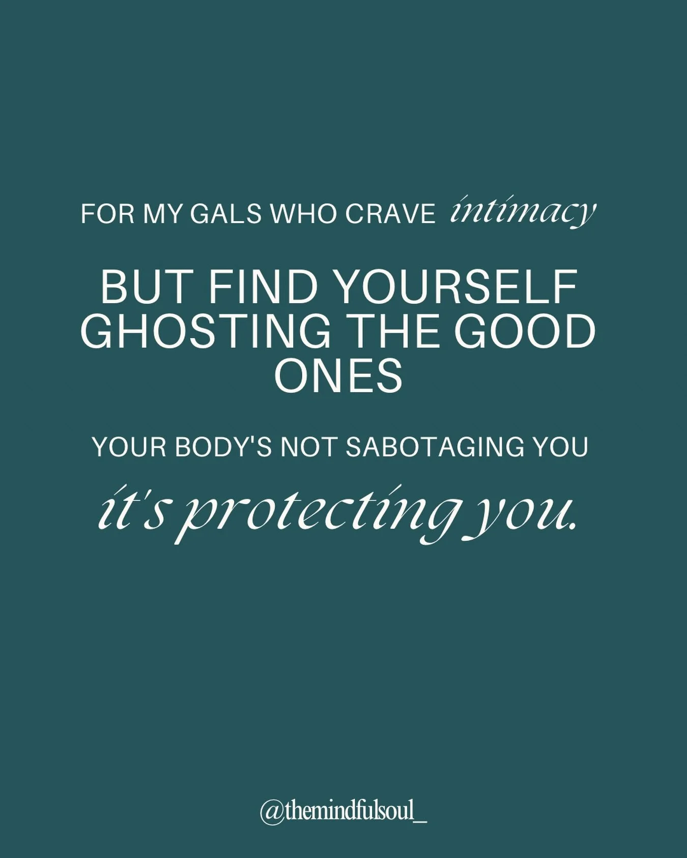 You can want closeness and still feel yourself shut down.

You can crave connection and suddenly feel tense, distracted, or unsure.

You might:
🤍Overthink messages
🤍Feel yourself pulling away when things deepen
🤍Need space without fully understand