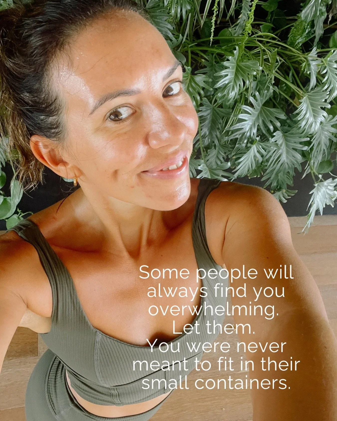 Some people will always find you overwhelming.
Let them.
You were never meant to fit in their small containers.

For a chronic people-pleaser and conflict-avoider, this new era is not an easy one.

Showing up fully as I am.
Setting boundaries.
Lettin