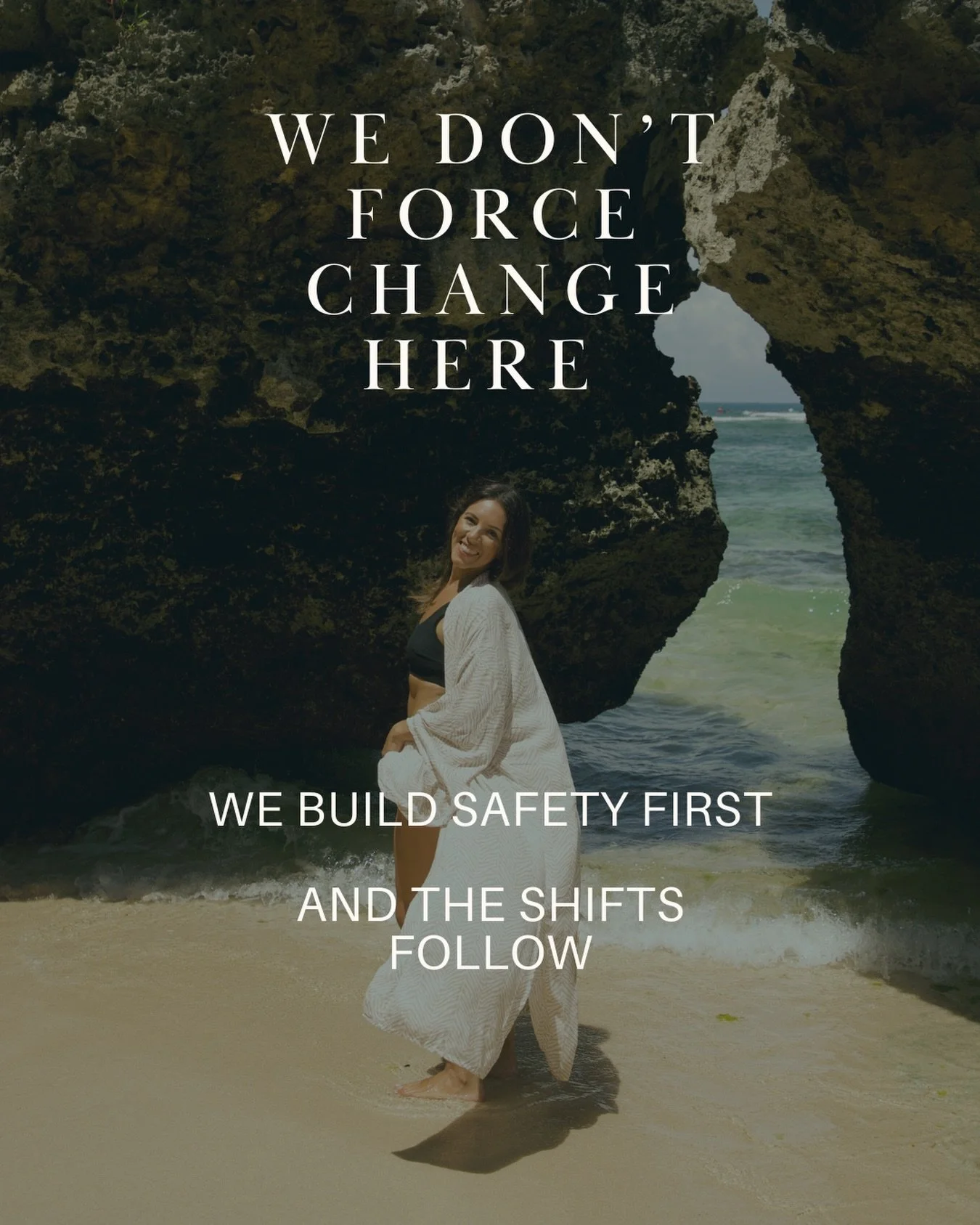 We don&rsquo;t push breakthroughs.
We don&rsquo;t override resistance.
We don&rsquo;t ask your nervous system to do more than it can hold.

Because real change doesn&rsquo;t come from force.
It comes from safety.

The women I support are capable, sel