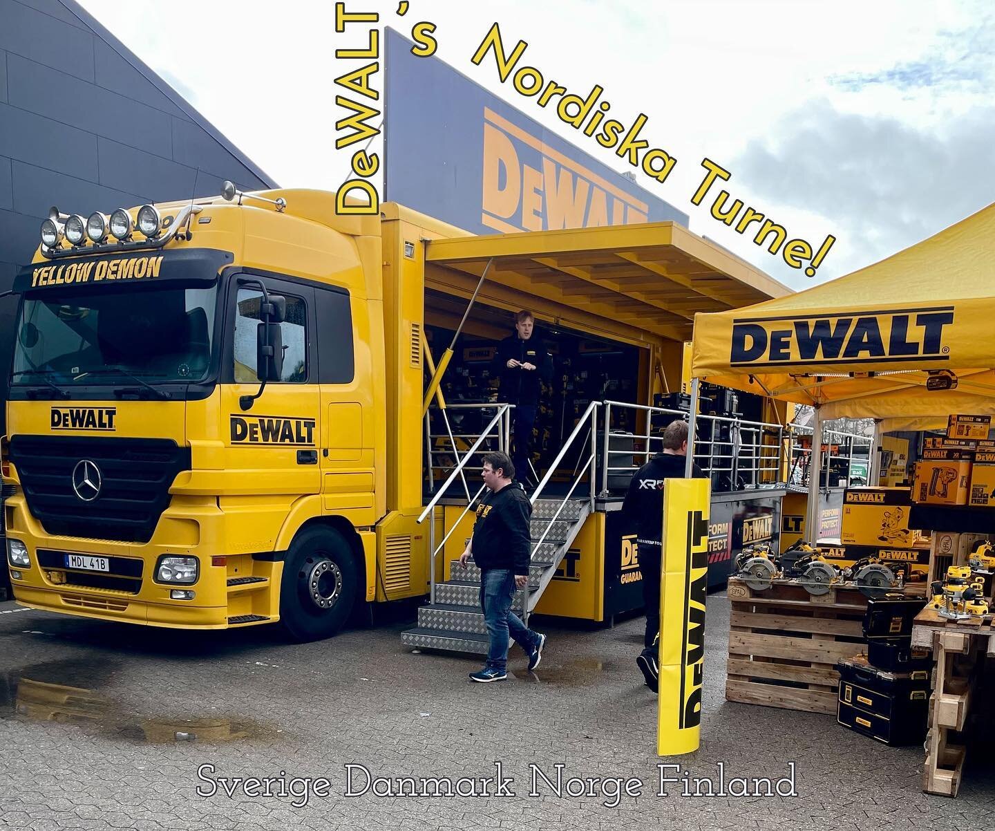 Du vill inte missa denna nordiska turn&eacute; n&auml;r vi &auml;r n&auml;ra dig! Sjuka priser p&aring; DeWALT&rsquo;s Pitstop Challenge - bla resa f&ouml;r 2 till Miami formula 1 race😵 Brand on Wheels &auml;r p&aring; plats under hela turn&eacute;n