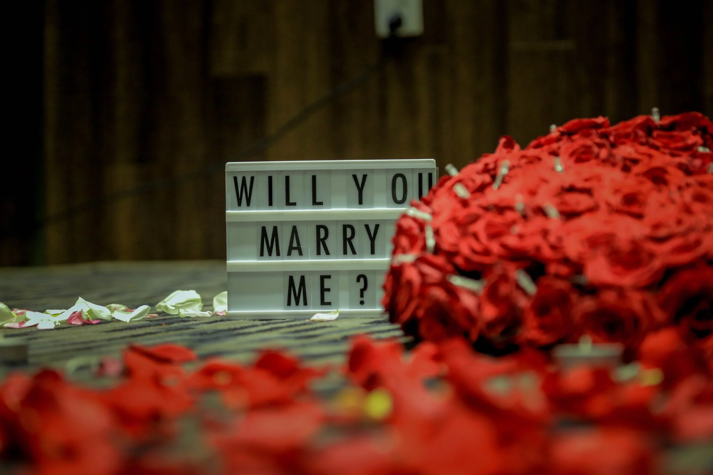 Prepare the diamond engagement ring before a proposal