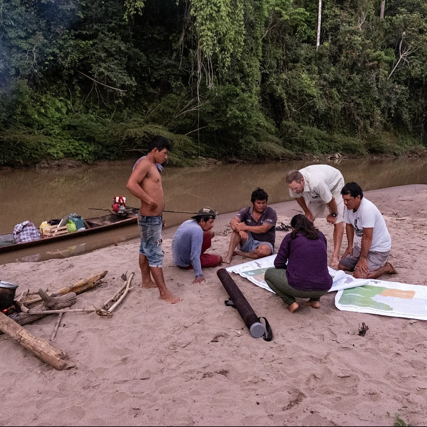   Expedition team members, Sepahua River.  