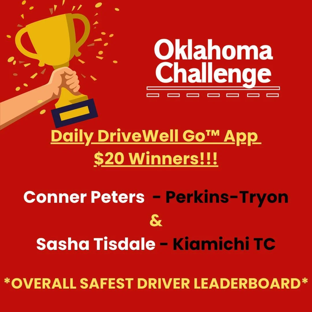 🎉🚦 Big congrats to today&rsquo;s $20 DriveWell Go&trade; winners! 🚦🎉

These students are staying focused, driving safe, and showing that smart driving pays off! 💙💸

👻 With Halloween right around the corner, here&rsquo;s a great NHTSA safety ti