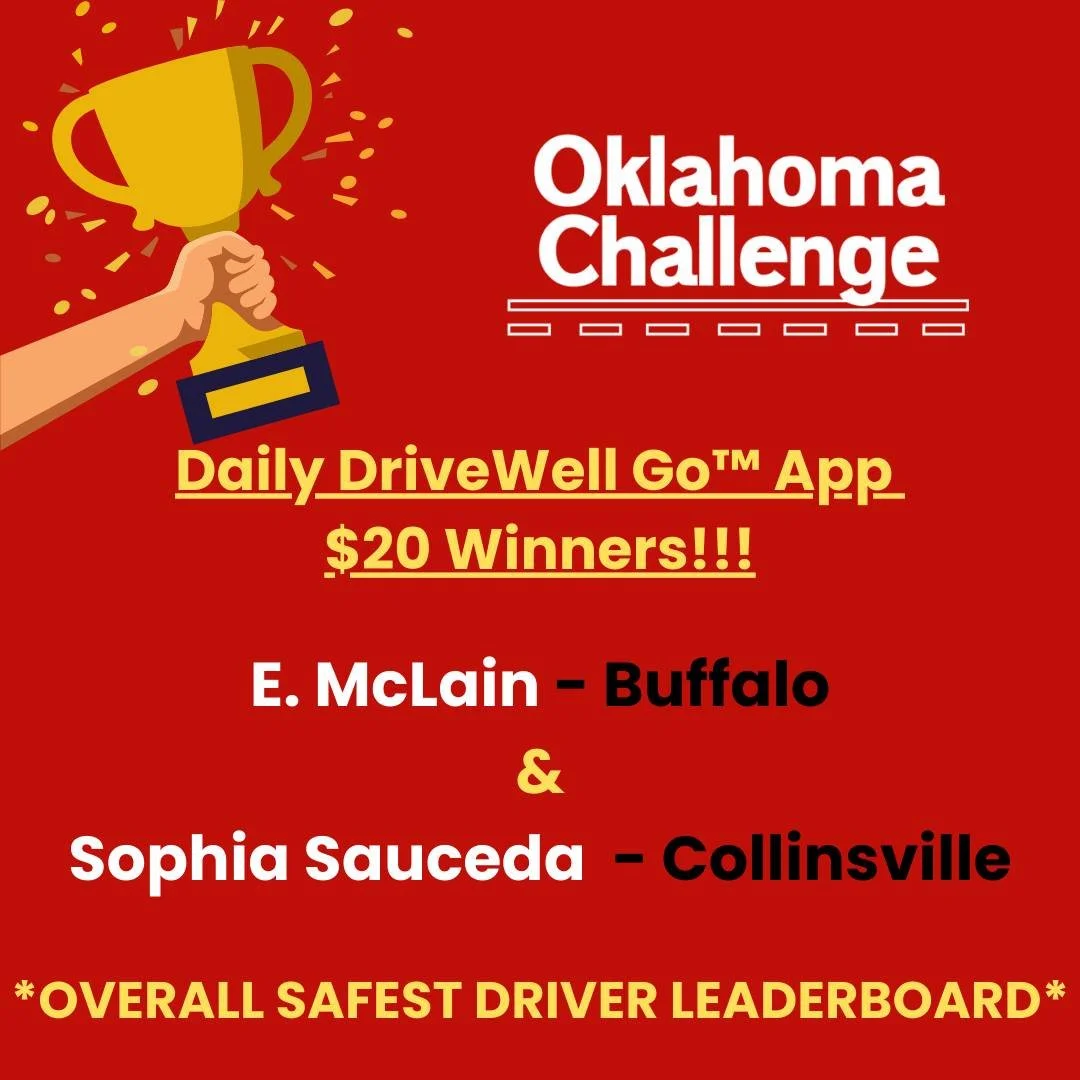 🎉🚗 Congrats to today&rsquo;s $20 winners from the Overall Safest Driver Leaderboard! 🏆💥 You&rsquo;re keeping it safe this holiday season!

Remember: Seat belts are LIFE SAVING! ✅
Shoulder belt flat across your chest
Lap belt snug across your hips