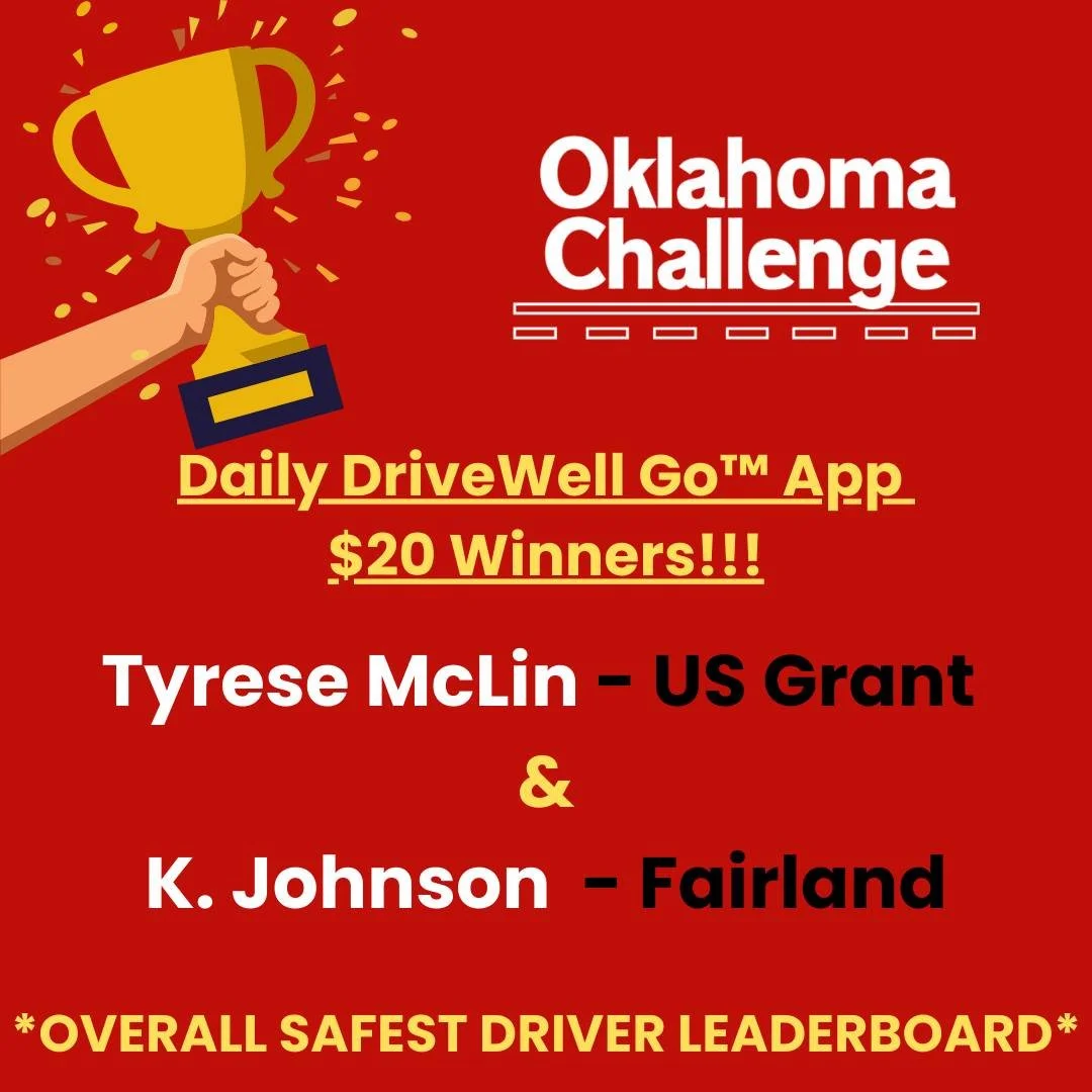 🎉🚗 Shoutout to today&rsquo;s $20 winners from the Overall Safest Driver Leaderboard! 🏆💥 You&rsquo;re driving smart and safe!

🦃 Holiday safety tip from NHTSA: Buckle up to stay safe from all kinds of hazards &mdash; distracted, impaired, or aggr