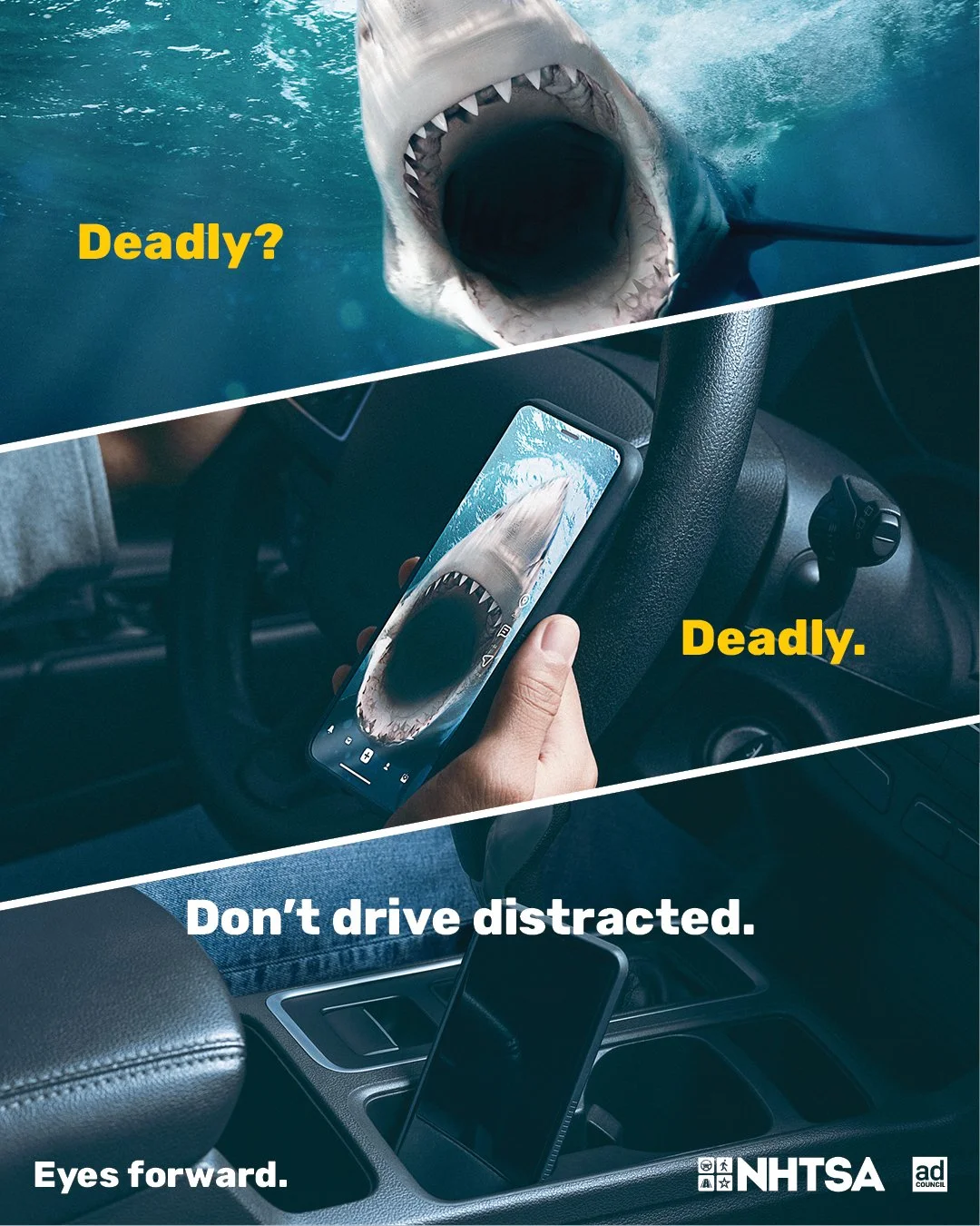 🚗📵 April is Distracted Driving Awareness Month 👀

Stay focused. Stay alive. 💯

💡 What is distracted driving?
Anything that takes your attention off the road&mdash;your phone, food, friends, music&hellip; all of it 🚫

📱 The biggest problem?
Tex