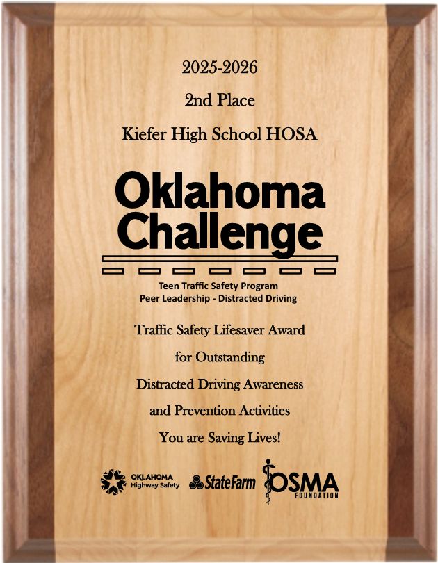 Kiefer High School HOSA team wins Second Place! Congratulations to this team and their advisor, Brittany Brown!