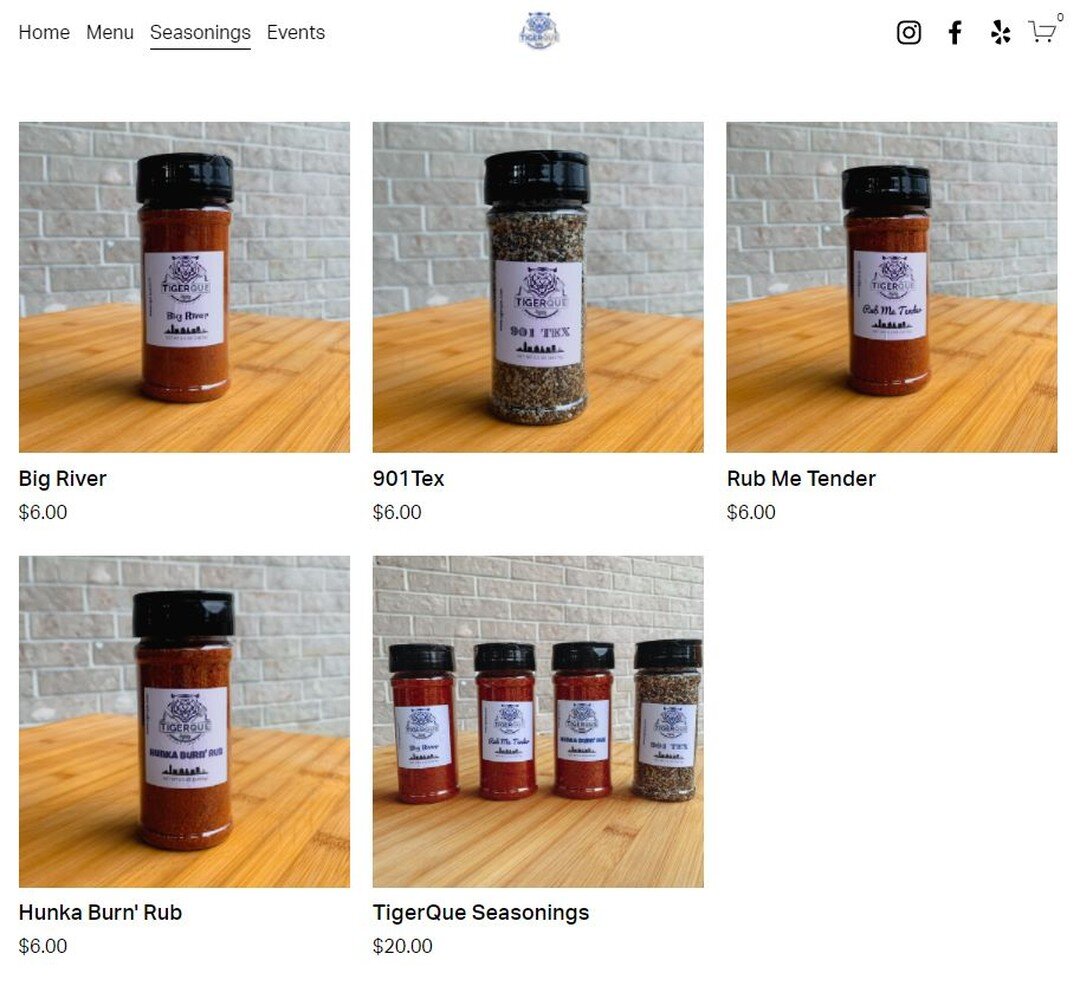 TigerQue's online store is now LIVE! Check out our new seasonings line!! Enter discount code TIGERQUE for a 10% discount to the end of the month. 

https://www.tigerque.com/store