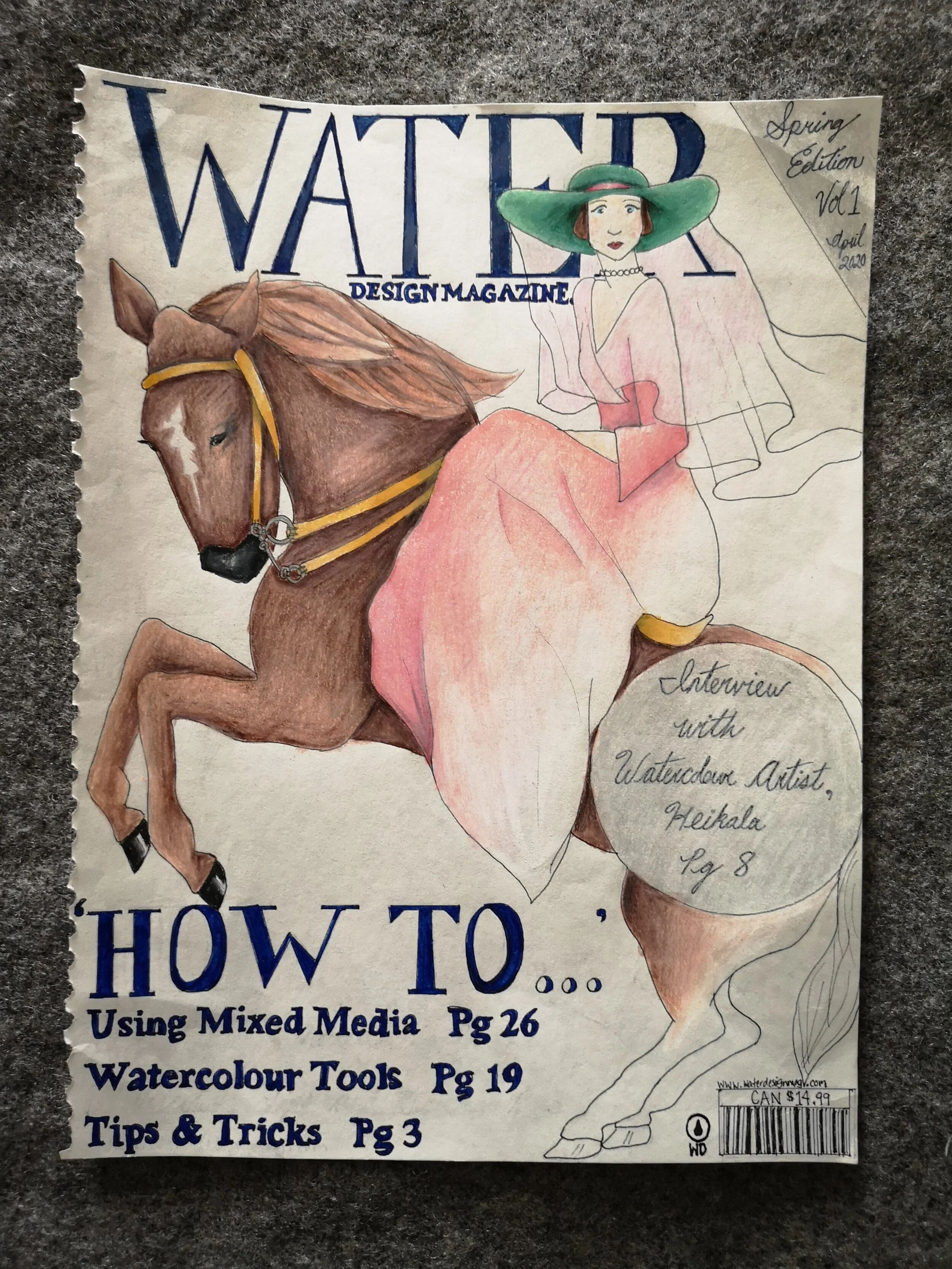 Magazine Cover Sketch - Hand Drawn