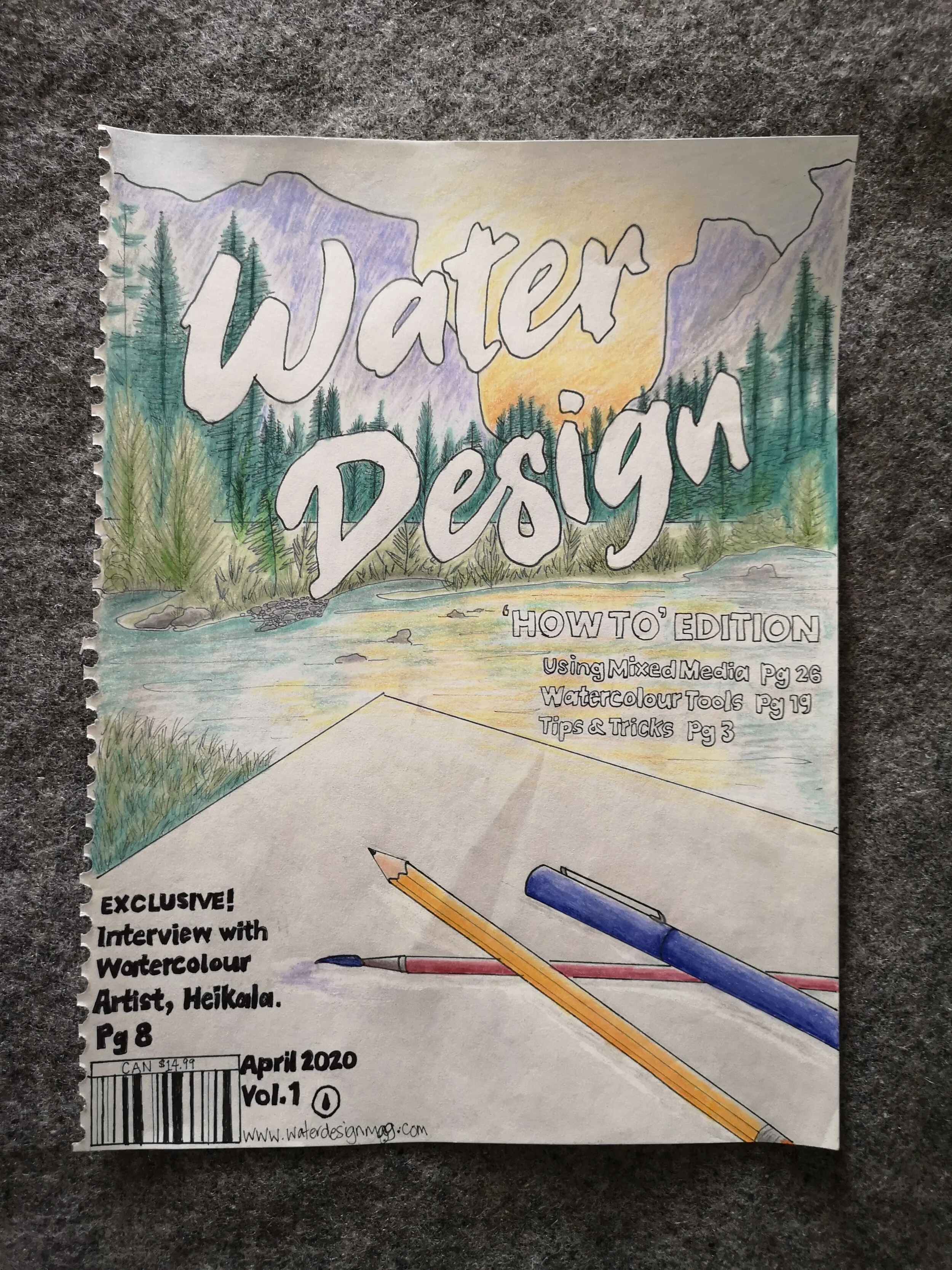 Magazine Cover Sketch - Hand Drawn