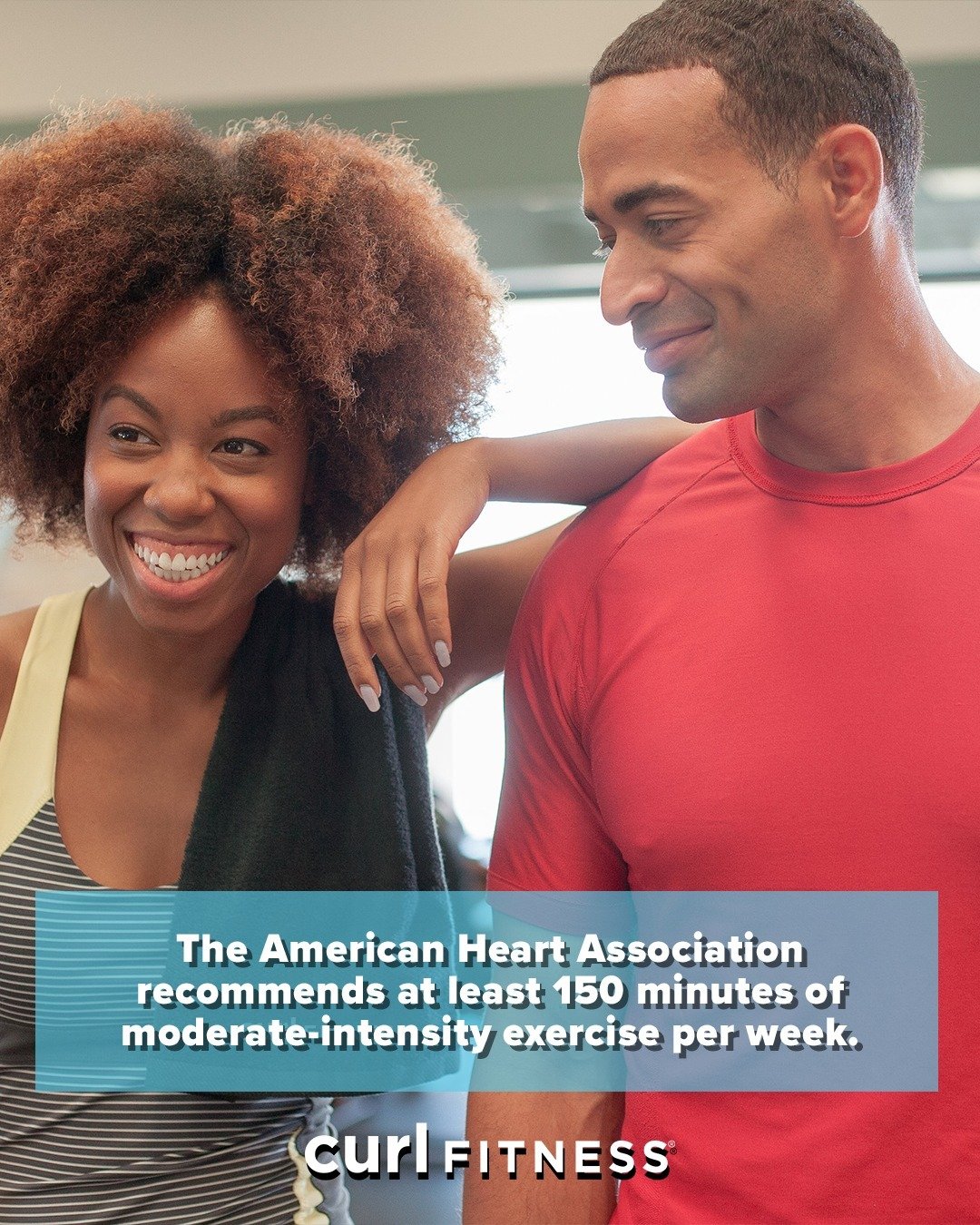 The American Heart Association recommends at least 150 minutes of moderate-intensity exercise per week. #WellnessWednesday